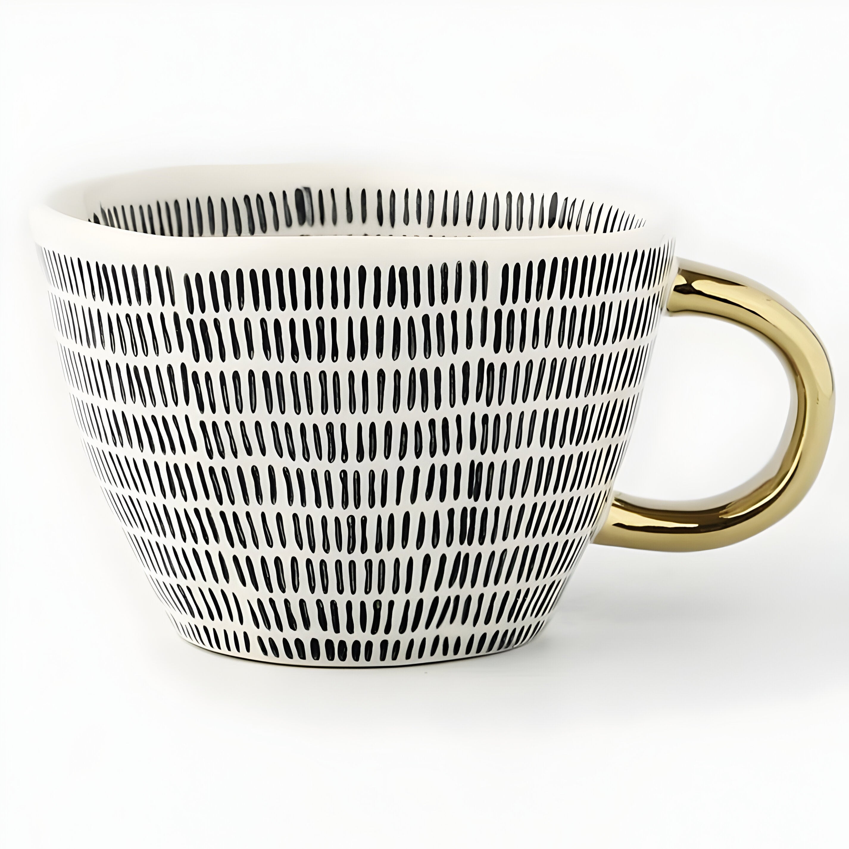 Keramiktasse mit geometrischem Design – Stilvoll und modern | Ideal für Kaffee oder Tee