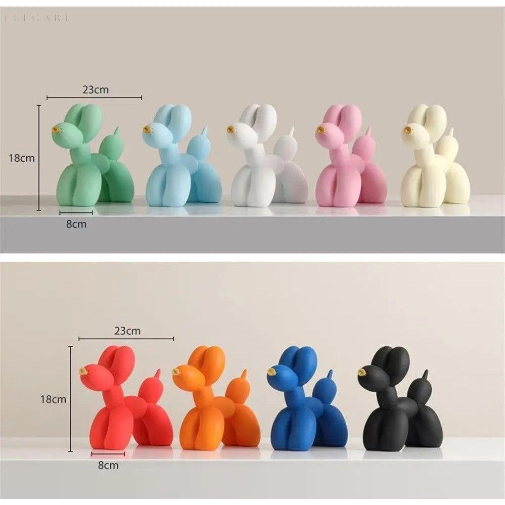 Haku - Ballonhundefigur mit goldener Schnauze - Elegare - DEA052 -