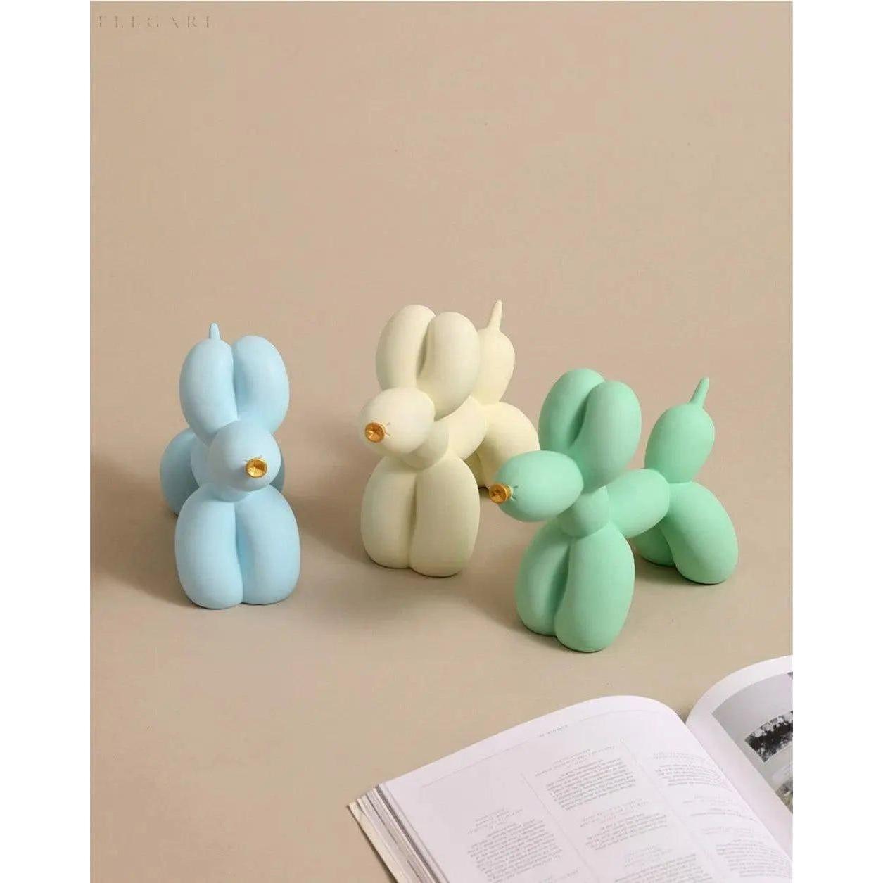 Haku - Ballonhundefigur mit goldener Schnauze - Elegare - DEA052 -