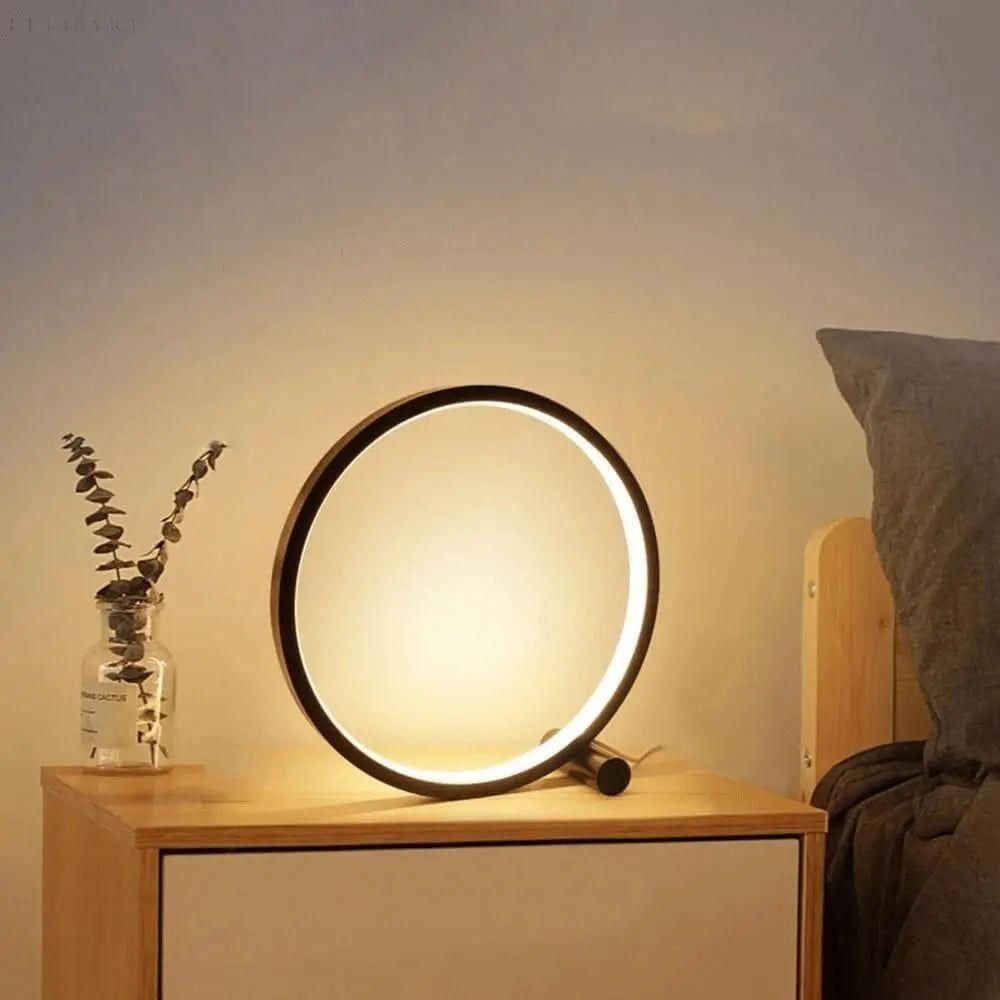 Halo Glo Lamp - LED Minimalistische Dimmbare Runde Tischlampe - Elegare - DEA164 -