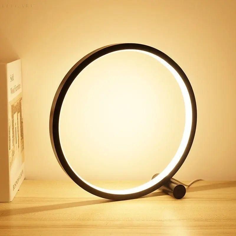 Halo Glo Lamp - LED Minimalistische Dimmbare Runde Tischlampe - Elegare - DEA164 -