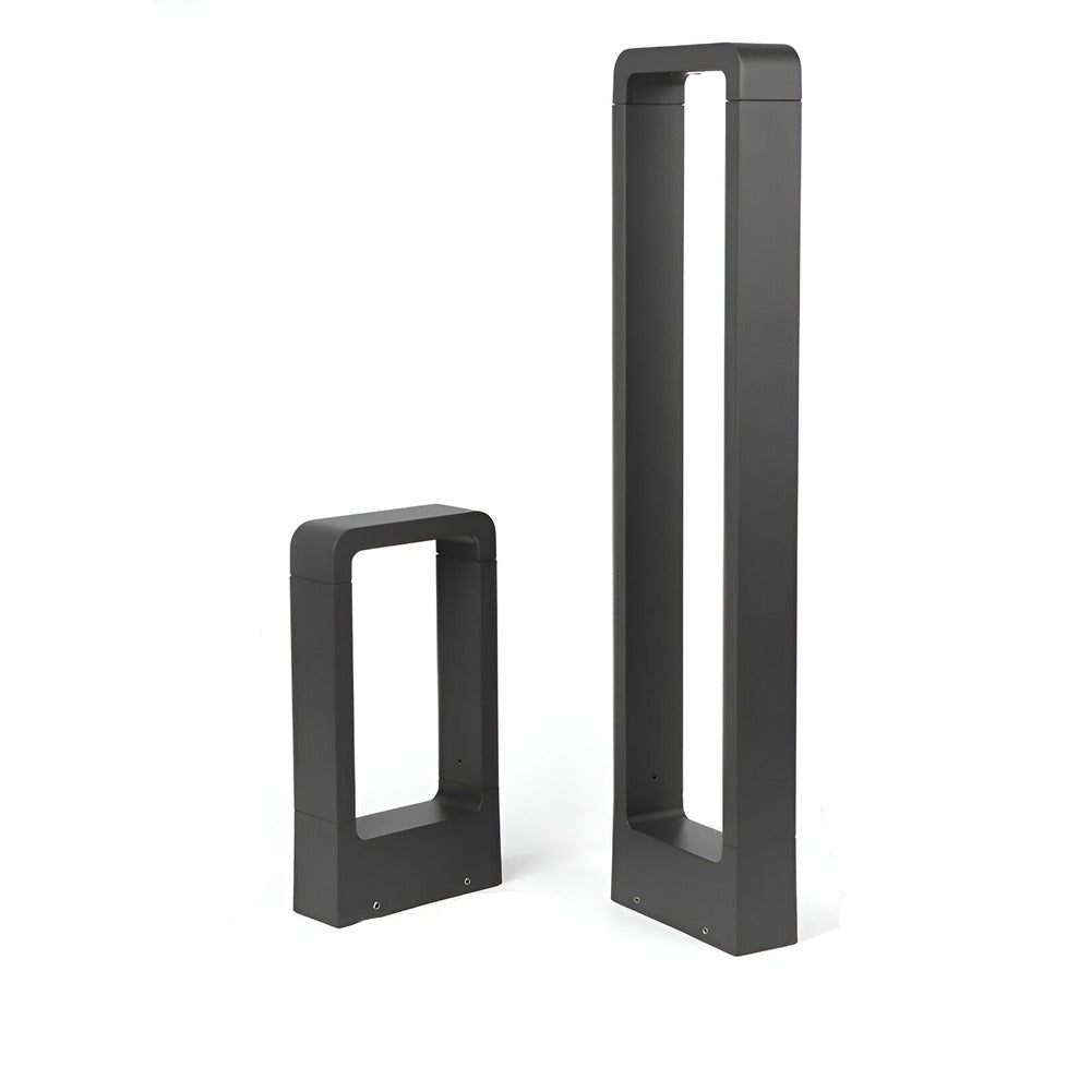 Moderne LED-Pollerleuchte aus Aluminium – Wetterfeste Gartenbeleuchtung in Schwarz oder Grau | Für Terrassen, Wege und Eingangsbereiche