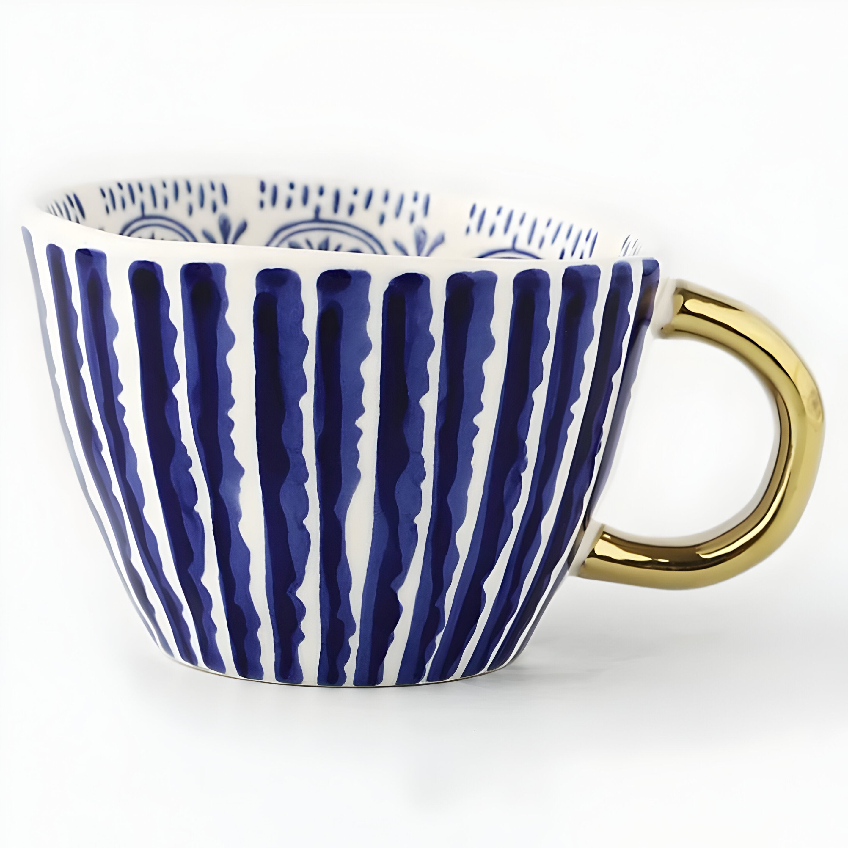 Keramiktasse mit geometrischem Design – Stilvoll und modern | Ideal für Kaffee oder Tee