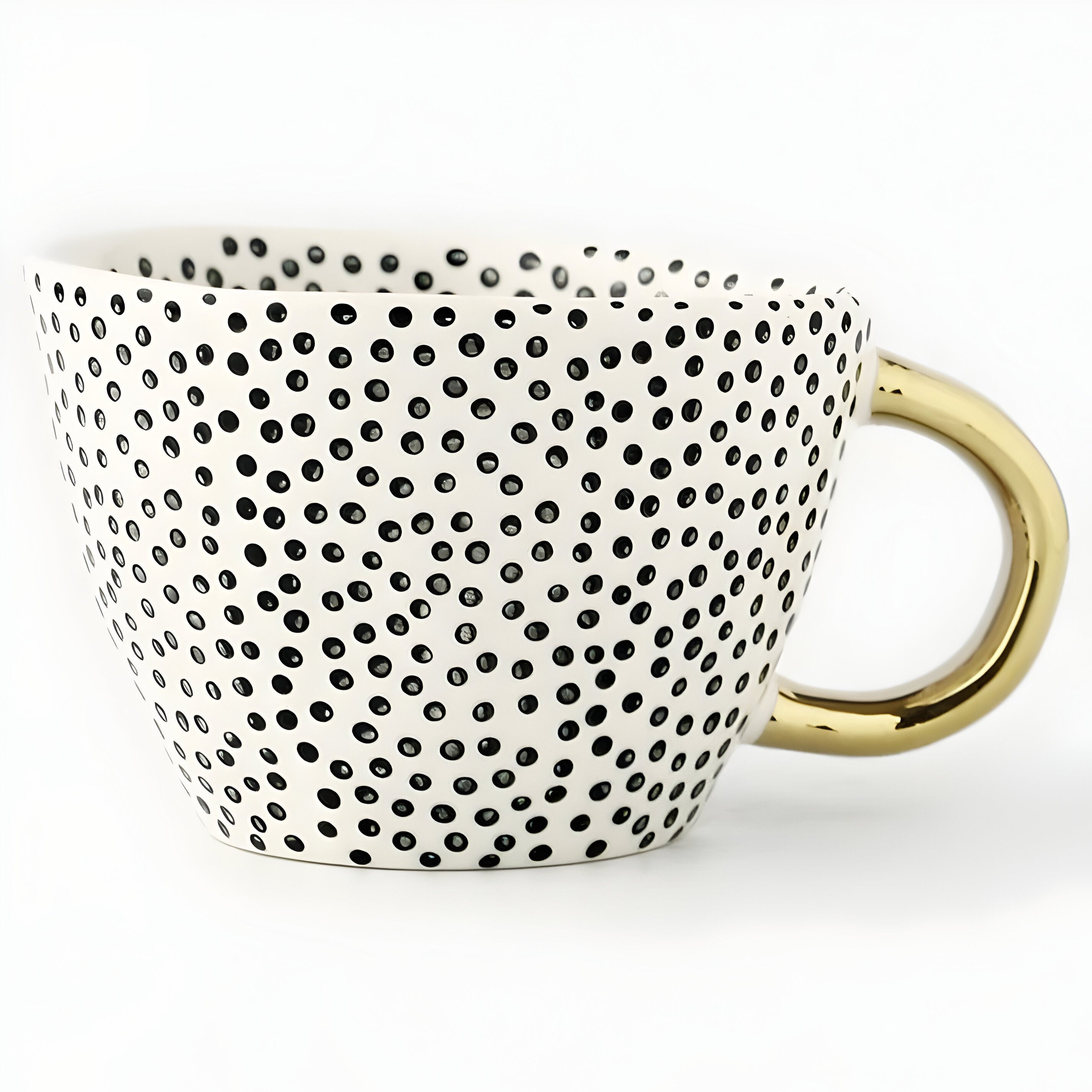 Keramiktasse mit geometrischem Design – Stilvoll und modern | Ideal für Kaffee oder Tee