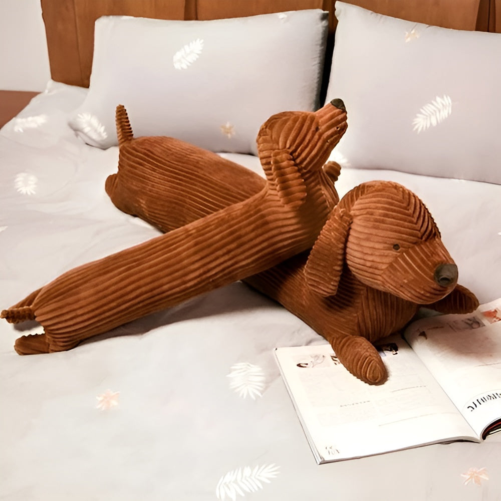 PupSnuggle Pillow - Ergonomisches Dackel Hundekissen im Cartoon-Design