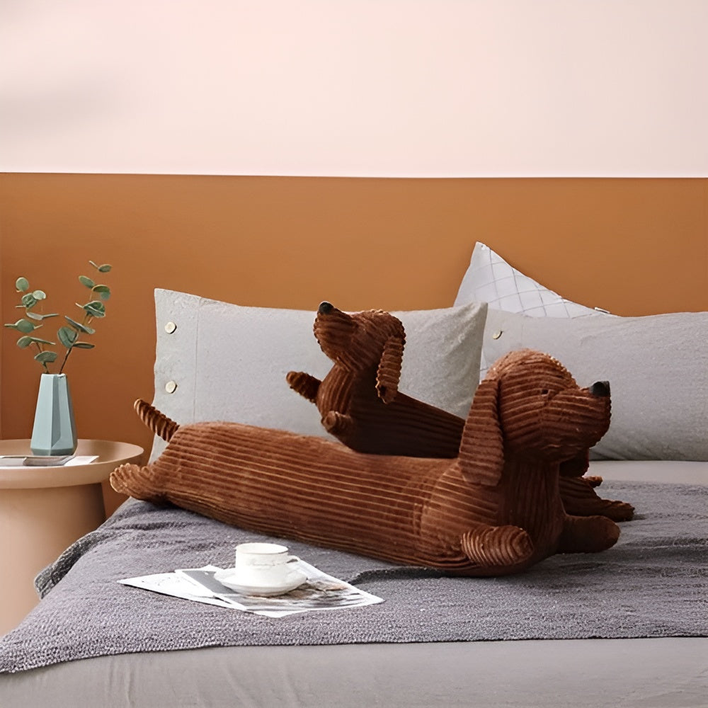 PupSnuggle Pillow - Ergonomisches Dackel Hundekissen im Cartoon-Design