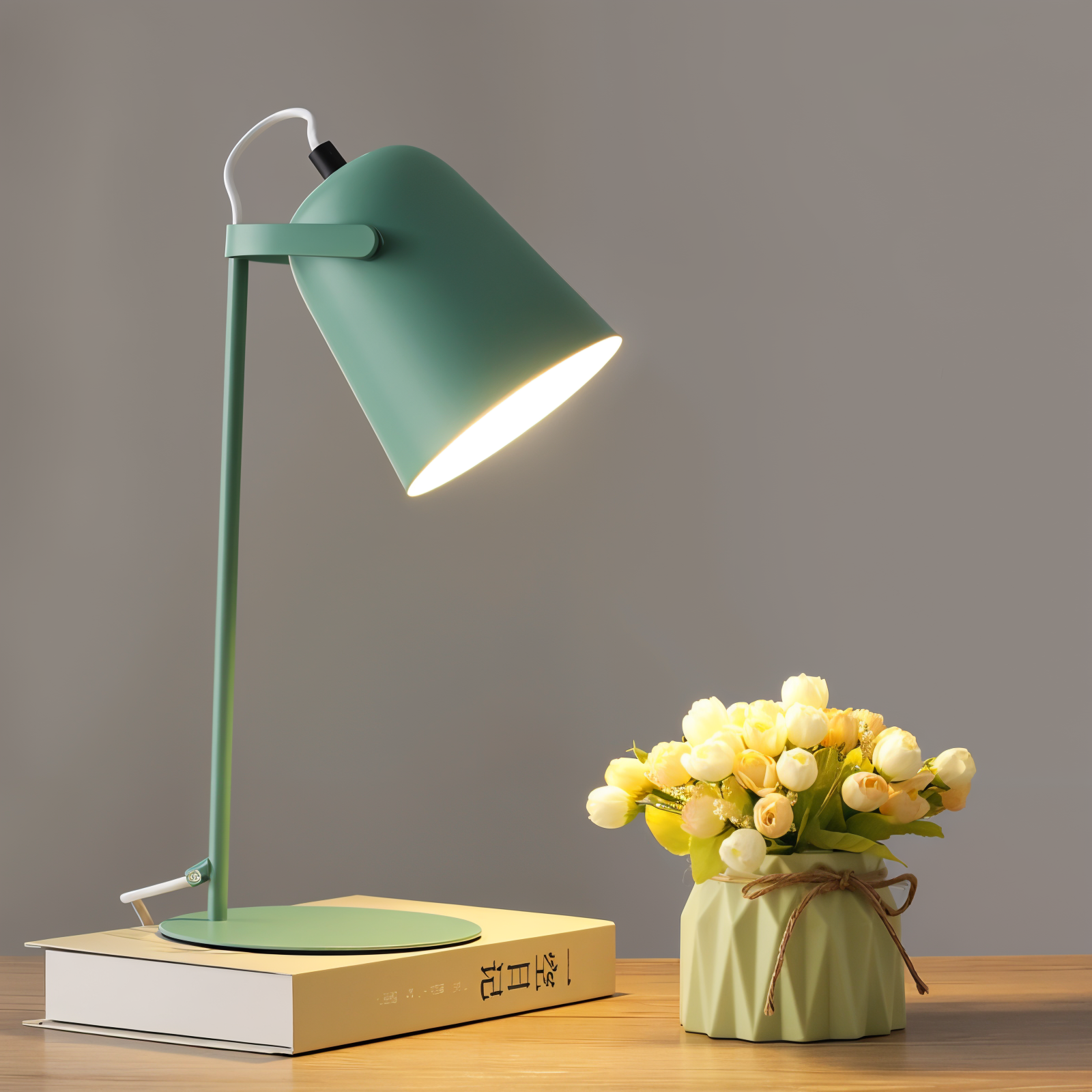 Nordische LED-Tischlampe – Sanftes Licht mit Augenschutz für Schreibtisch & Nachttisch
