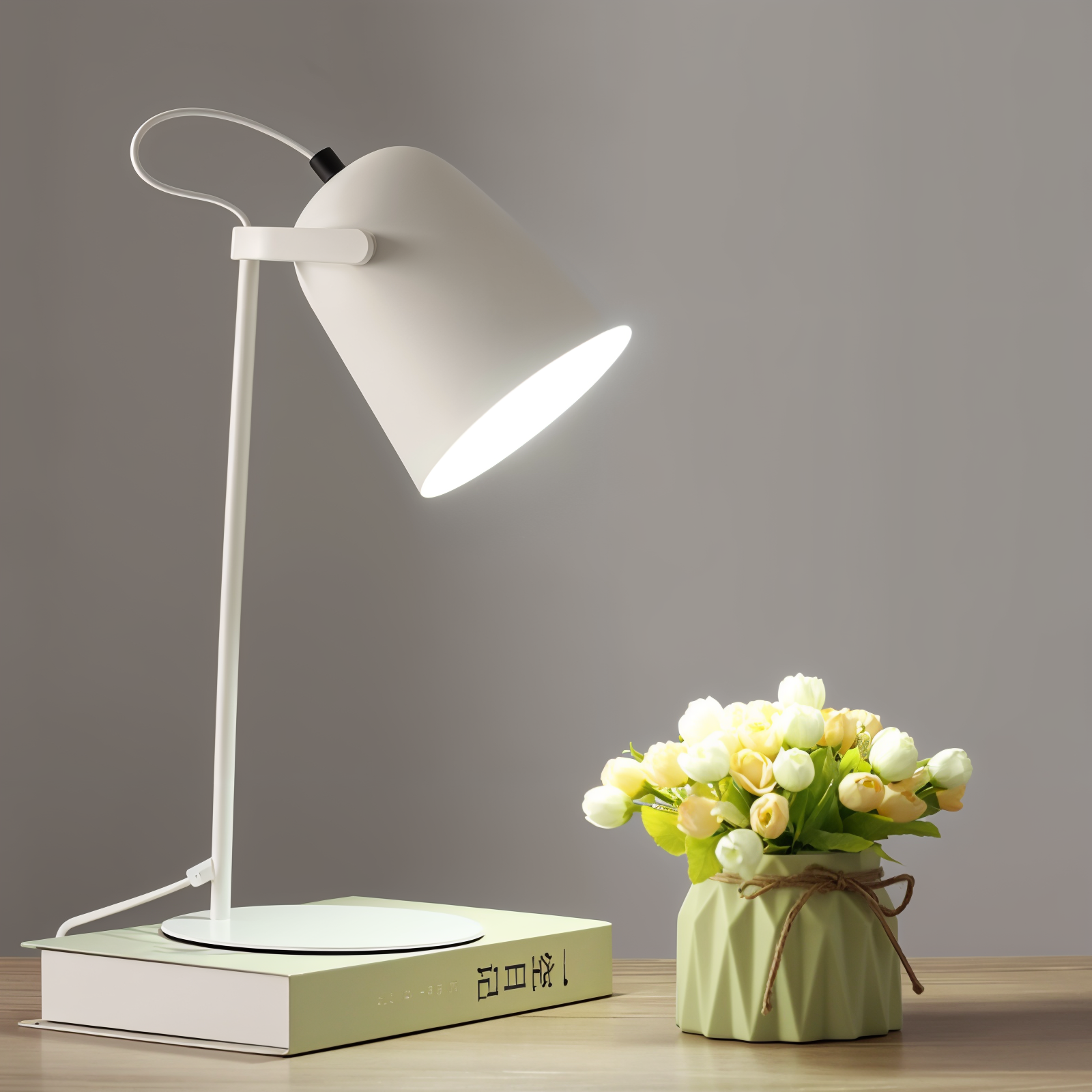 Nordische LED-Tischlampe – Sanftes Licht mit Augenschutz für Schreibtisch & Nachttisch