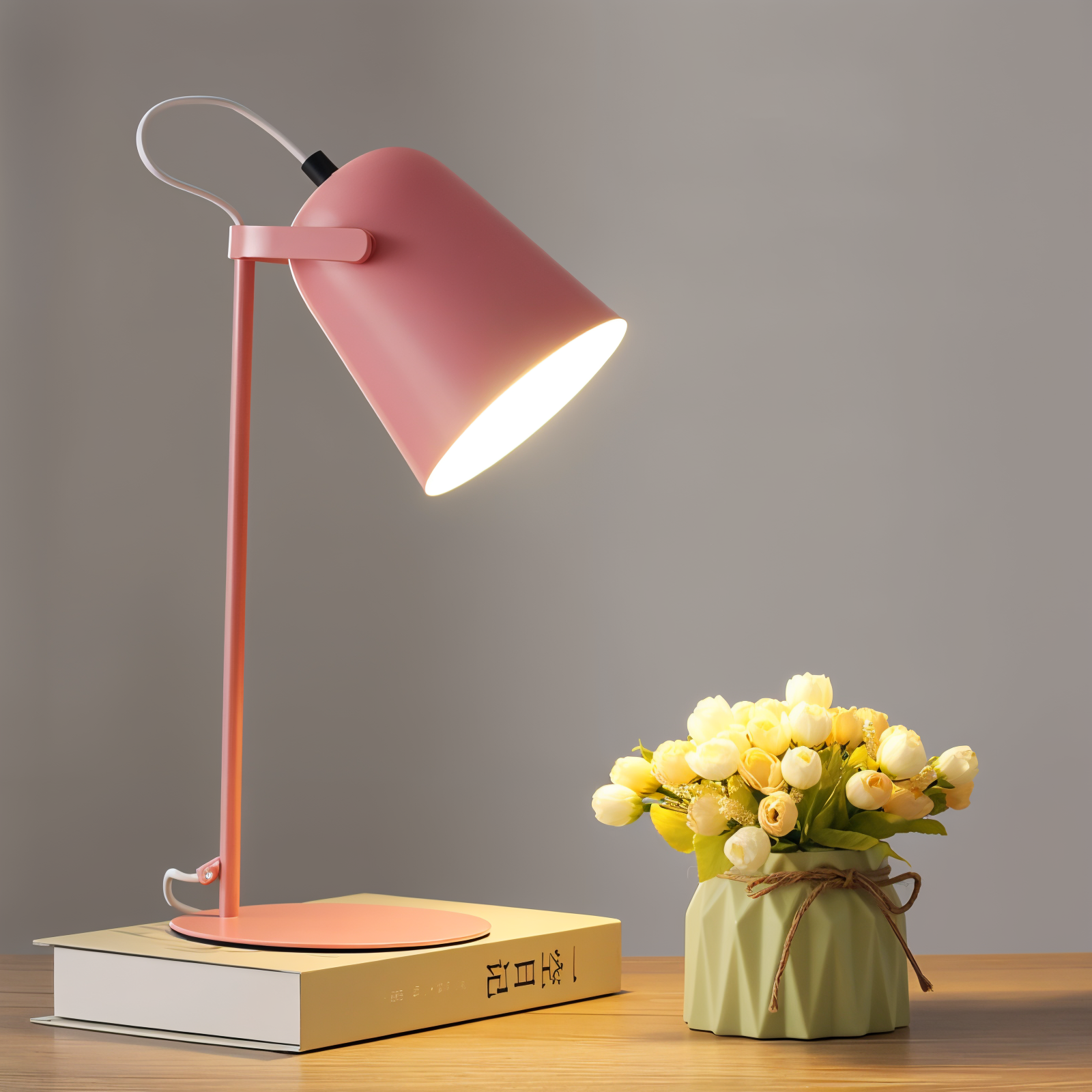Nordische LED-Tischlampe – Sanftes Licht mit Augenschutz für Schreibtisch & Nachttisch
