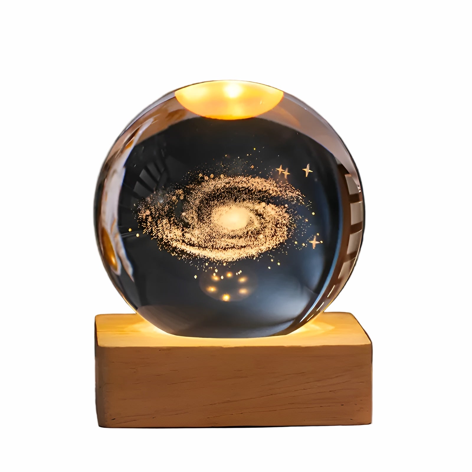 LED-Galaxie-Kristallkugel – Magisches Leuchten mit Milchstraßen-Effekt | Dekoratives Nachtlicht