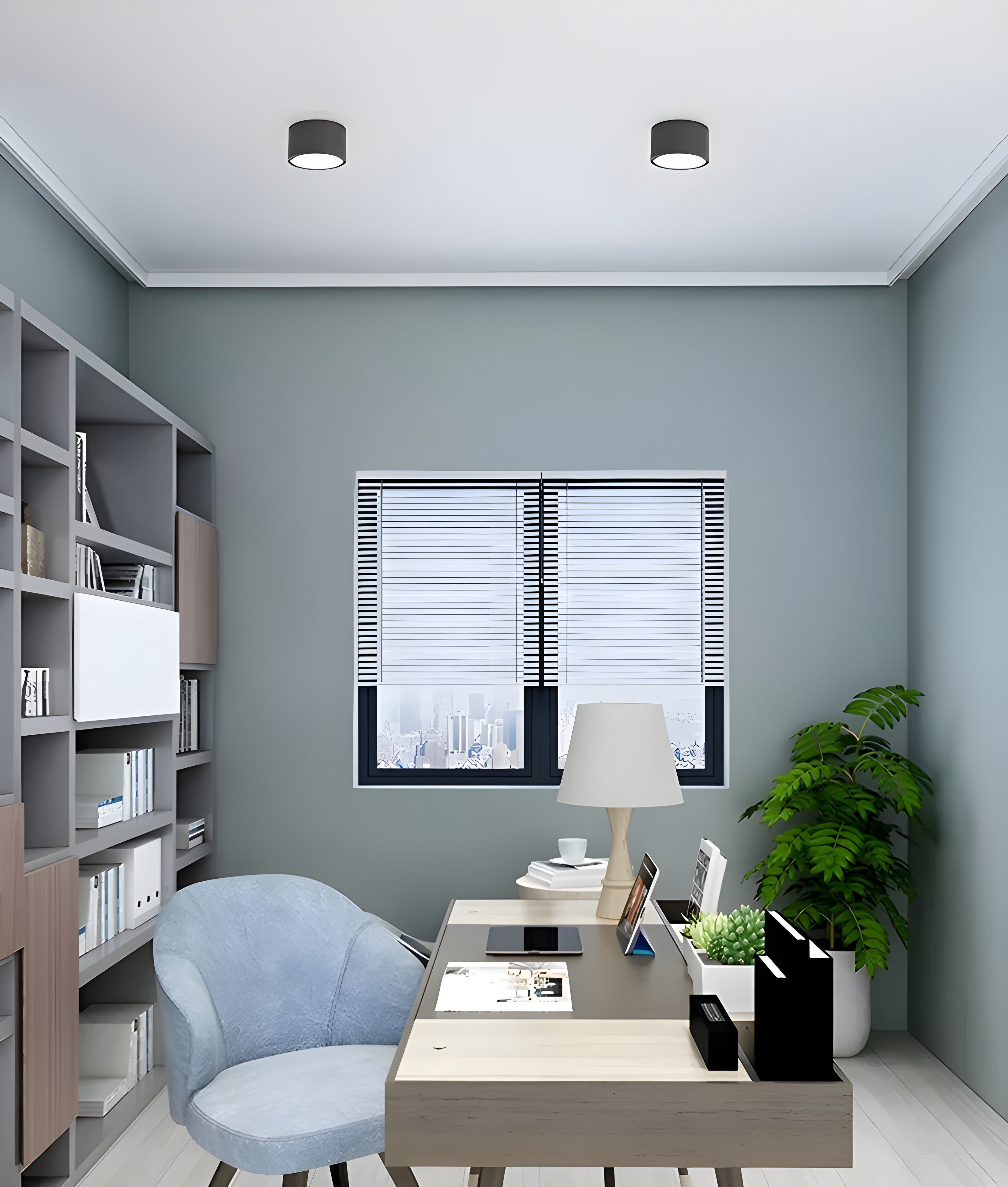 LED-Deckenlampe in Zylinderform – Warmes Licht im Vintage-Industriedesign | Mit dekorativem Holzdetail