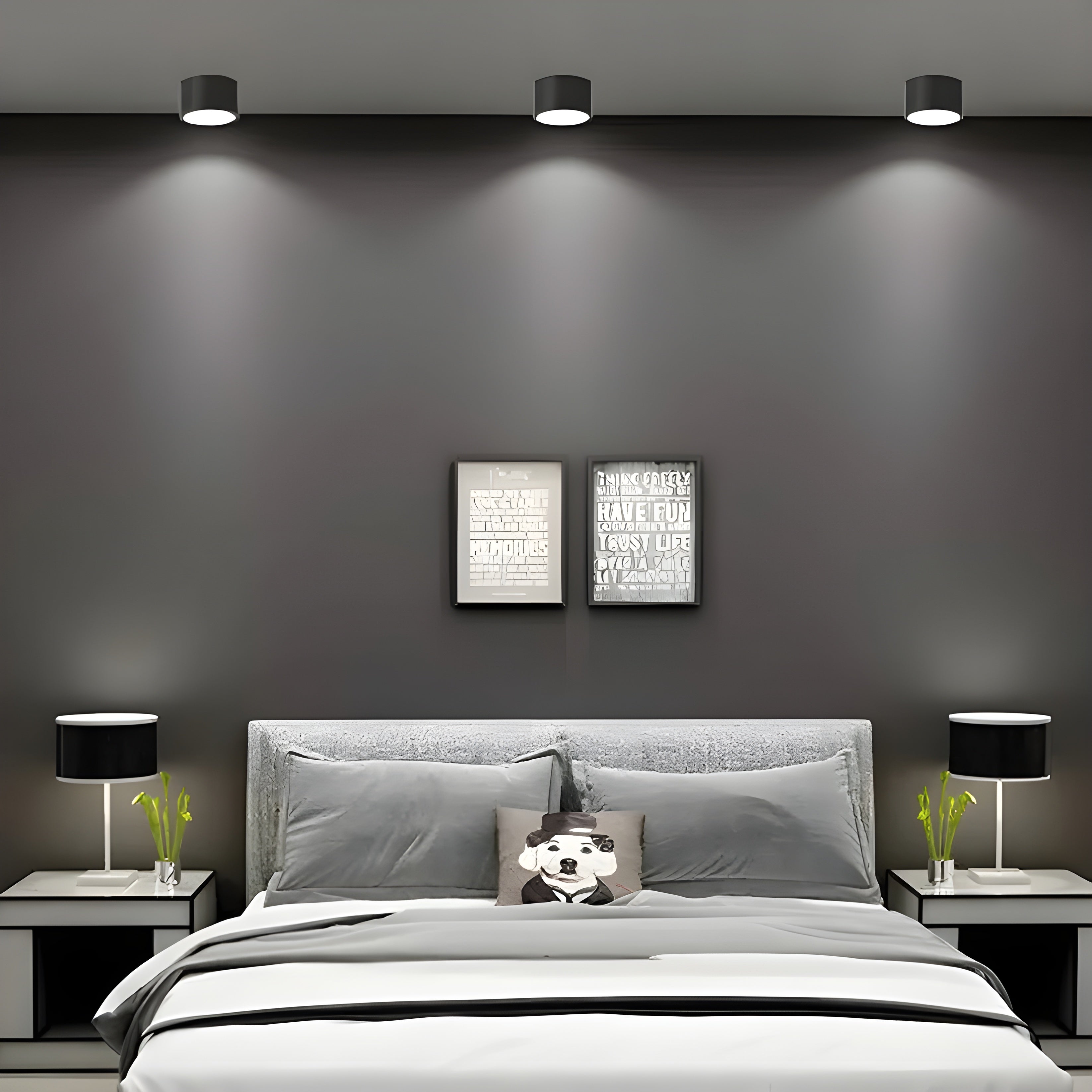 LED-Deckenlampe in Zylinderform – Warmes Licht im Vintage-Industriedesign | Mit dekorativem Holzdetail