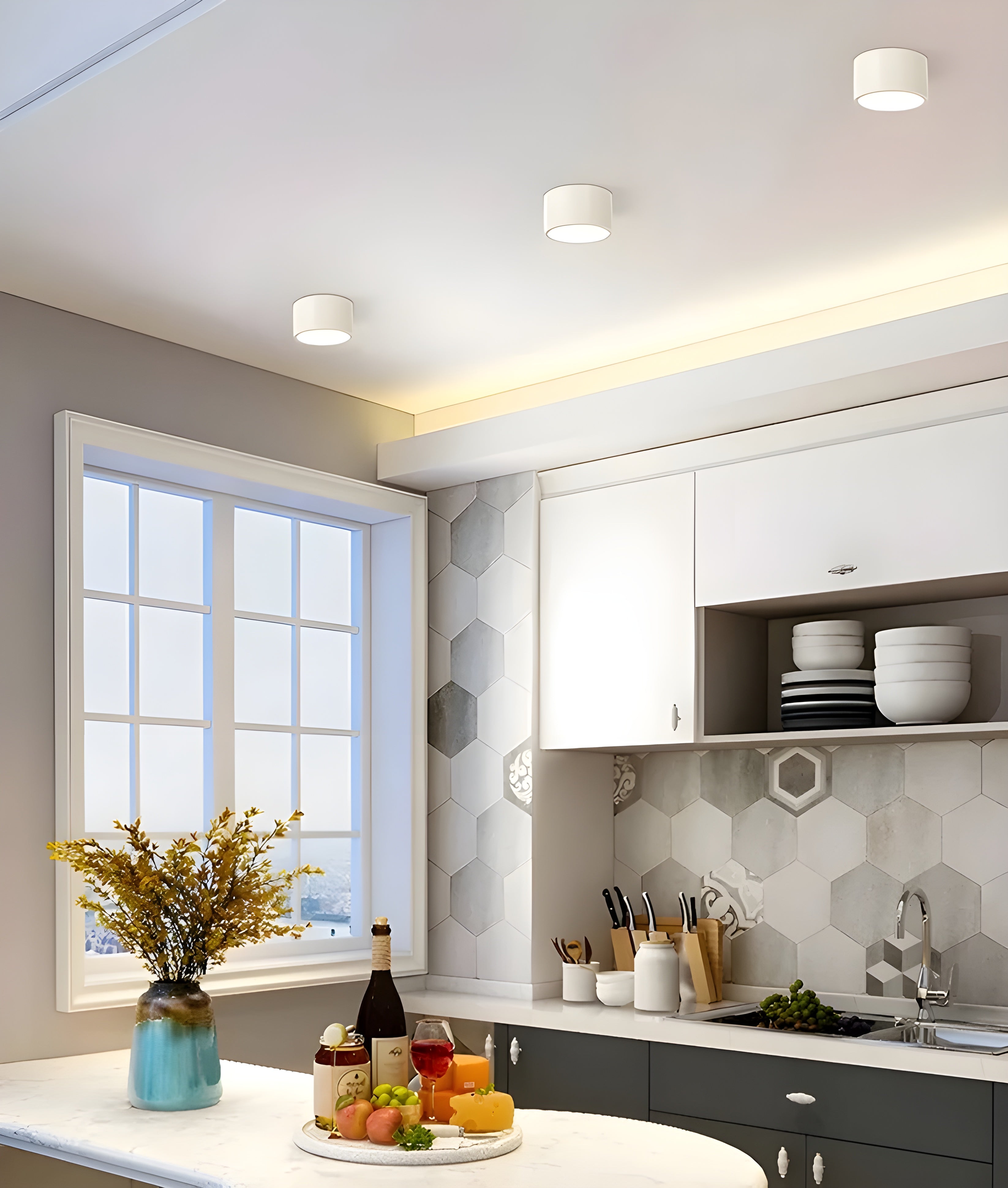 LED-Deckenlampe in Zylinderform – Warmes Licht im Vintage-Industriedesign | Mit dekorativem Holzdetail