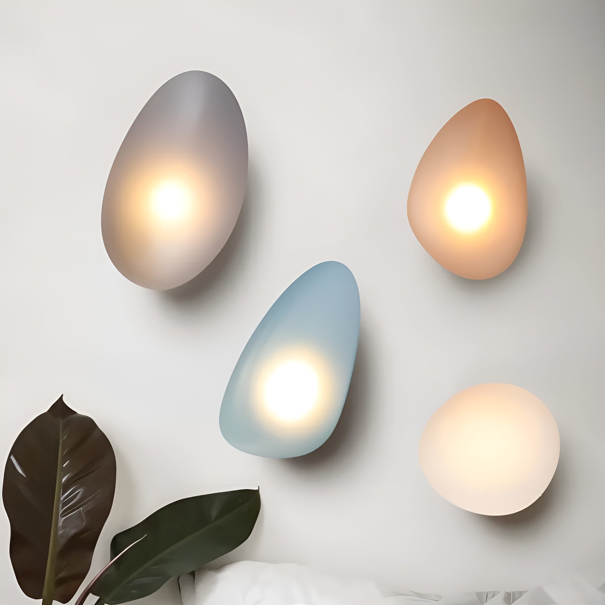 LED Wandleuchte in Kieselstein Design– Dekoratives nordisches Design für Wohnzimmer & Flur