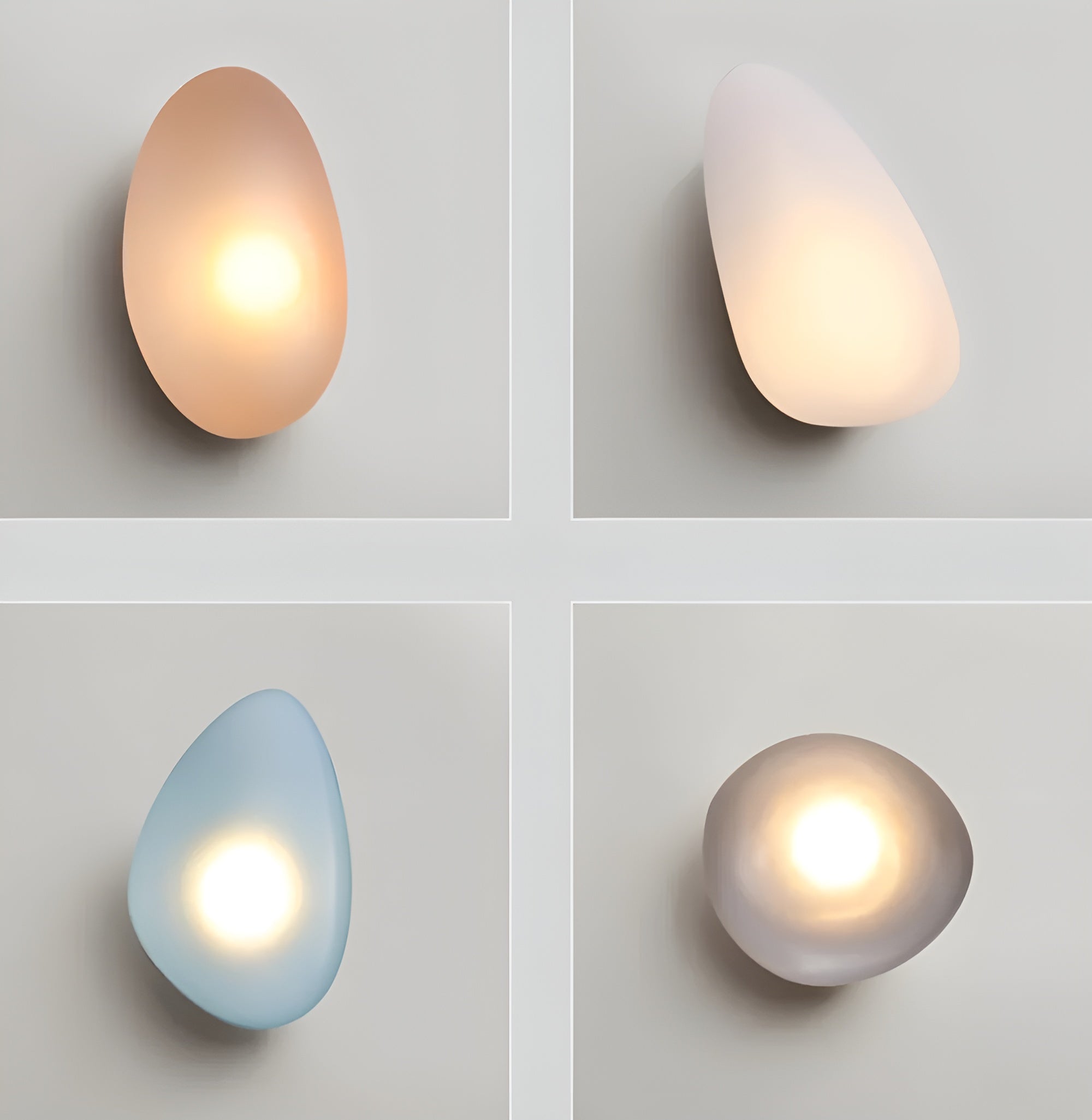 LED Wandleuchte in Kieselstein Design– Dekoratives nordisches Design für Wohnzimmer & Flur