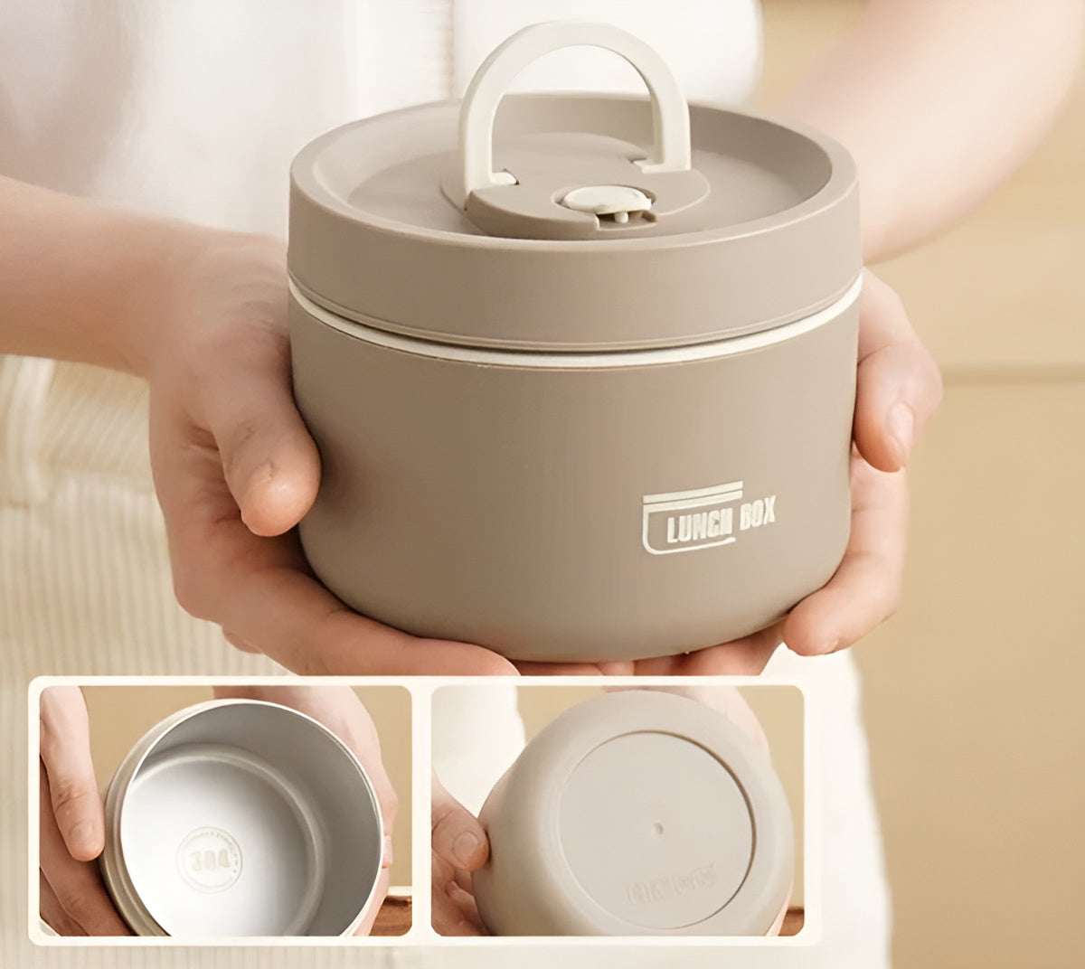 Thermisch isolierte Lunchbox – Wasserdicht und Auslaufsicher | Hält Speisen Stundenlang Frisch und Warm