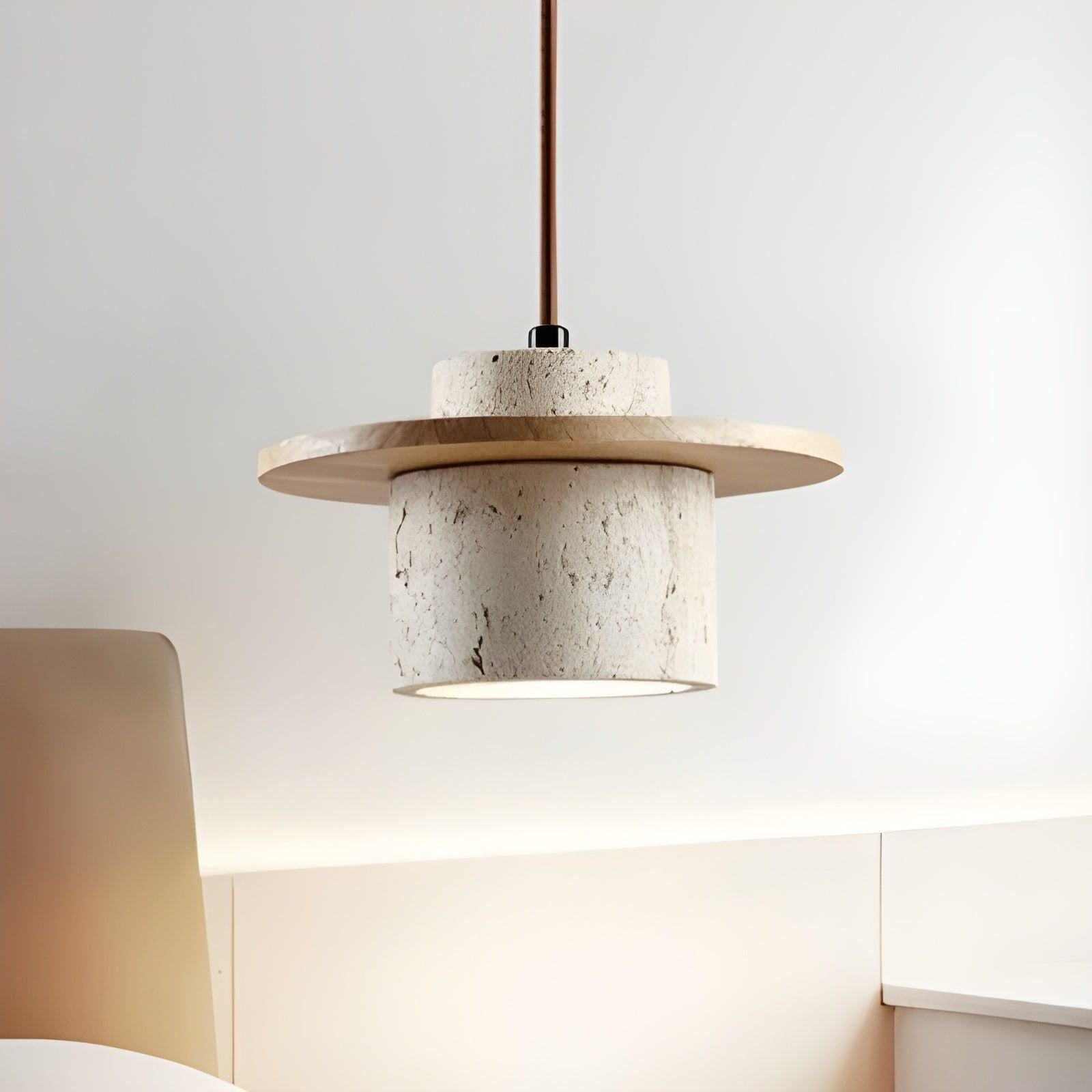 Naturstein Tischlampe – Handgefertigt im Wabi-Sabi-Stil | Warmes, Stimmungsvolles Licht
