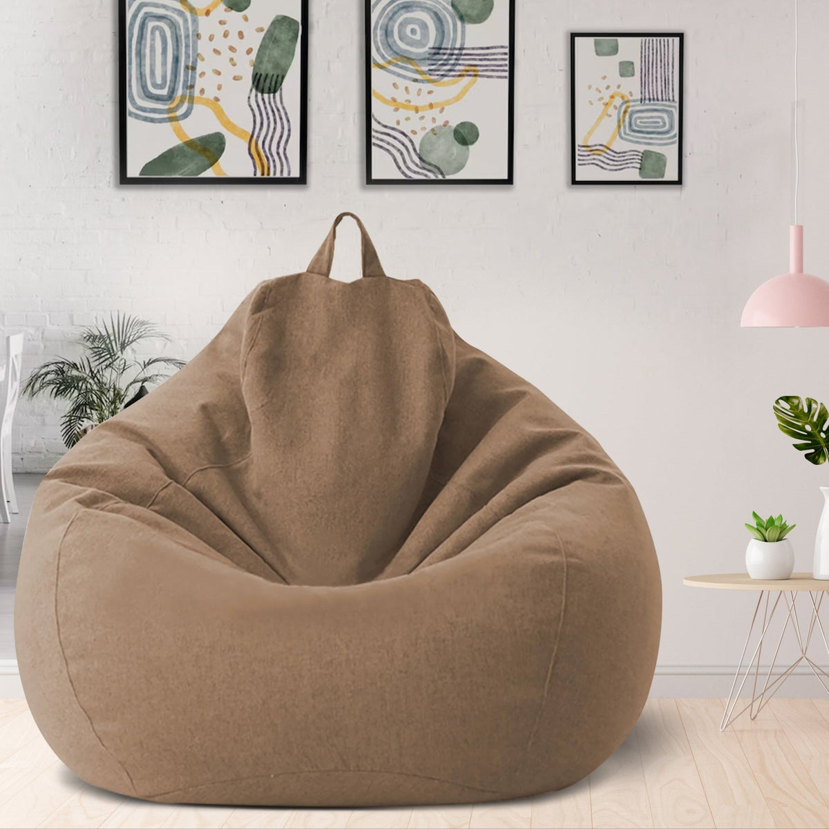 Sitzsack-Bezug von hinten mit abnehmbarem Reißverschluss