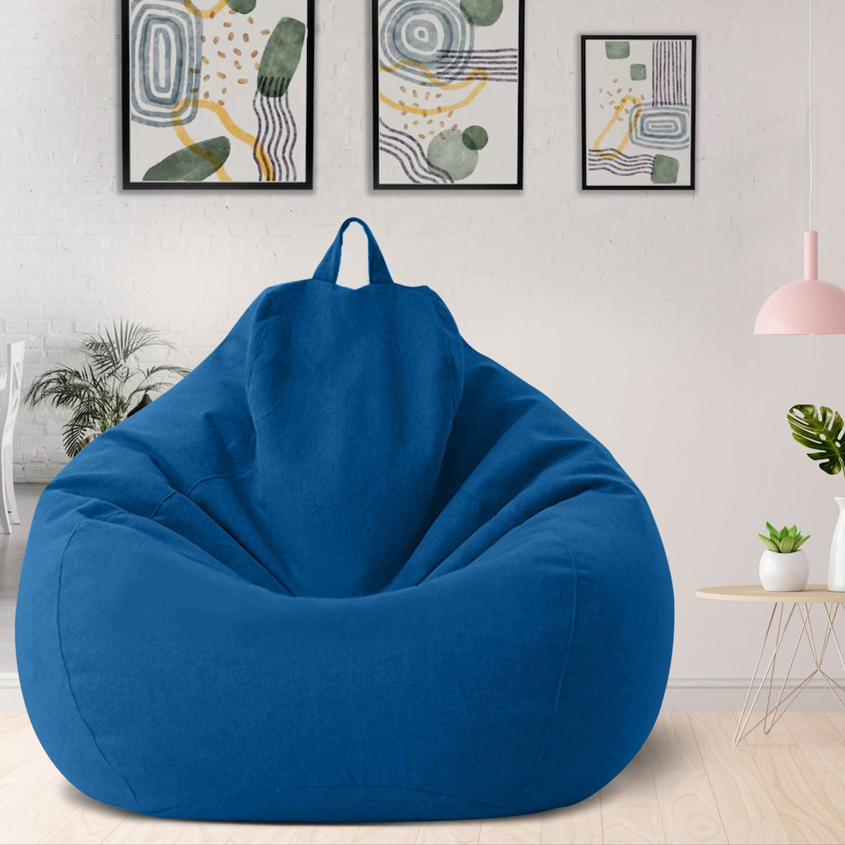 Weicher Polyester-Sitzsack-Bezug in Blau