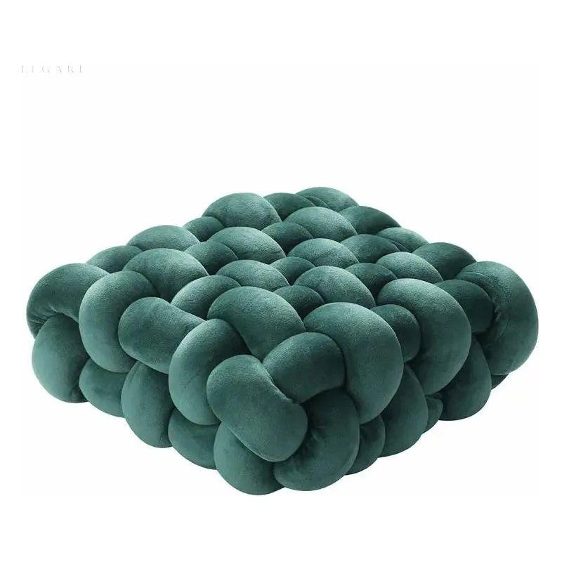 Kote - Wohnzimmer-Plüsch-Knopf-Sitzkissen: Das perfekte Accessoire für Ihr Zuhause - Elegare - DEA071 - Grün