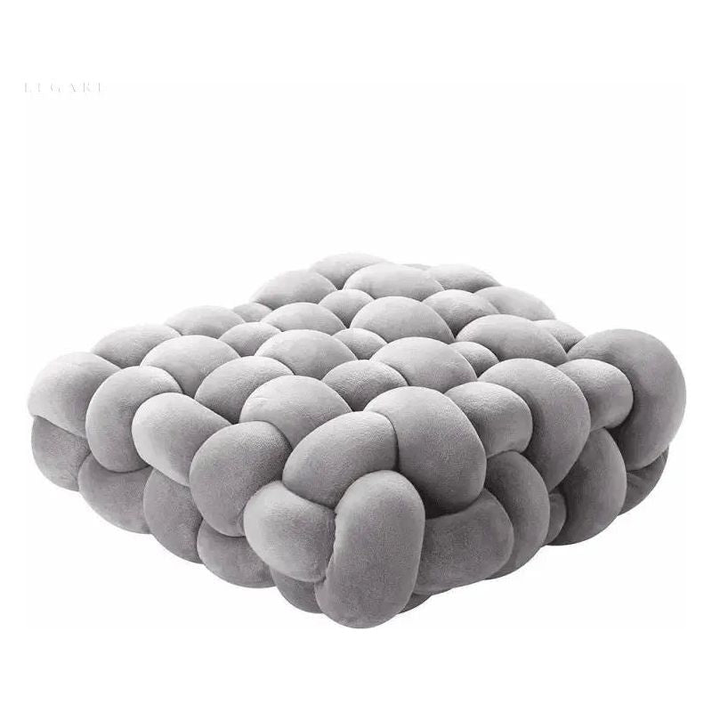 Kote - Wohnzimmer-Plüsch-Knopf-Sitzkissen: Das perfekte Accessoire für Ihr Zuhause - Elegare - DEA071 - Grau