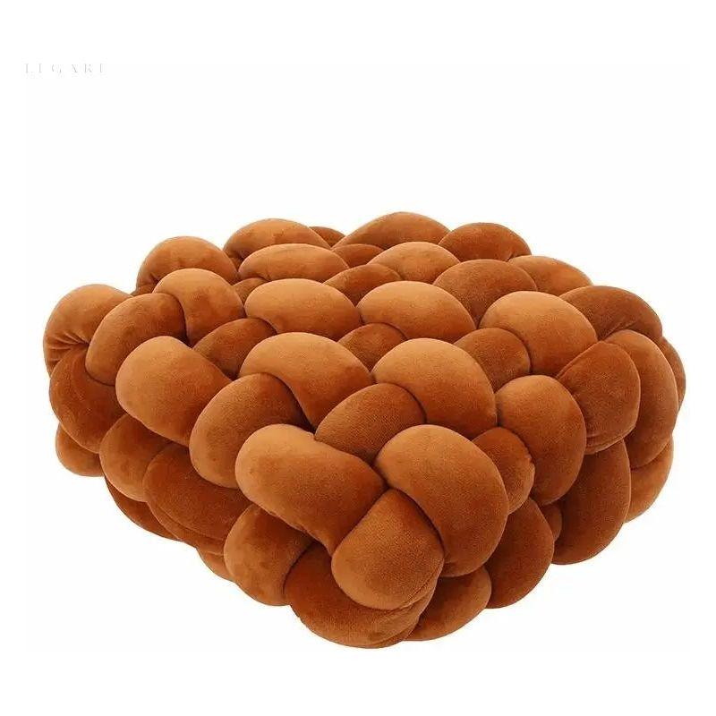 Kote - Wohnzimmer-Plüsch-Knopf-Sitzkissen: Das perfekte Accessoire für Ihr Zuhause - Elegare - DEA071 - Braun