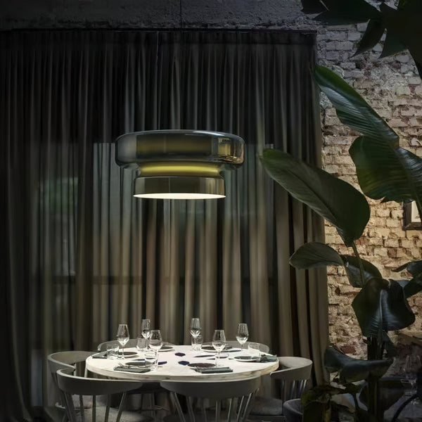 Mundgeblasene Glas-Hängeleuchte – elegante Pendelleuchte für das Wohnzimmer, Ansicht 8