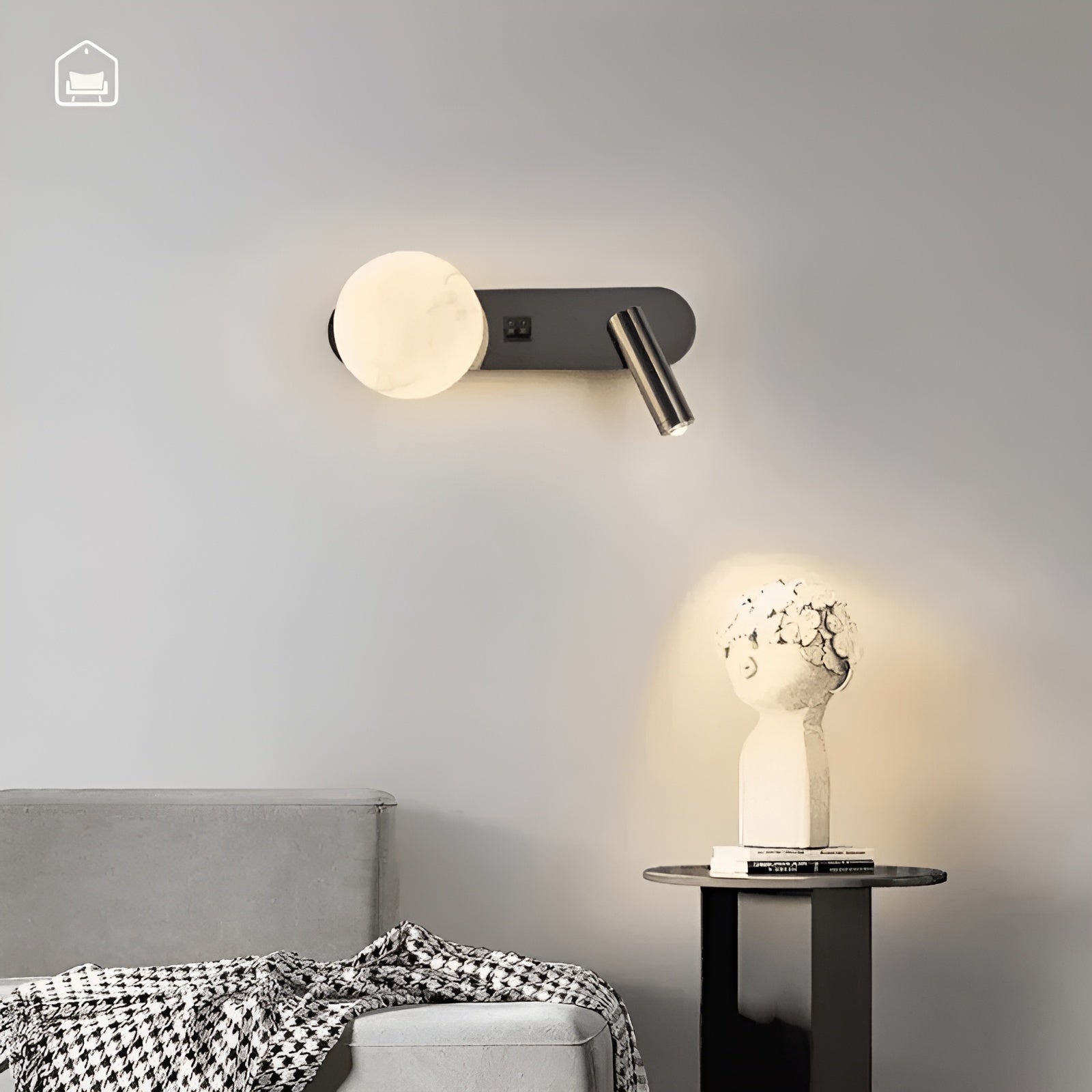 Wandlampe im Luxus-Design – Elegant & Minimalistisch | Ideal für Wohnzimmer, Flur & als Nachttischbeleuchtung