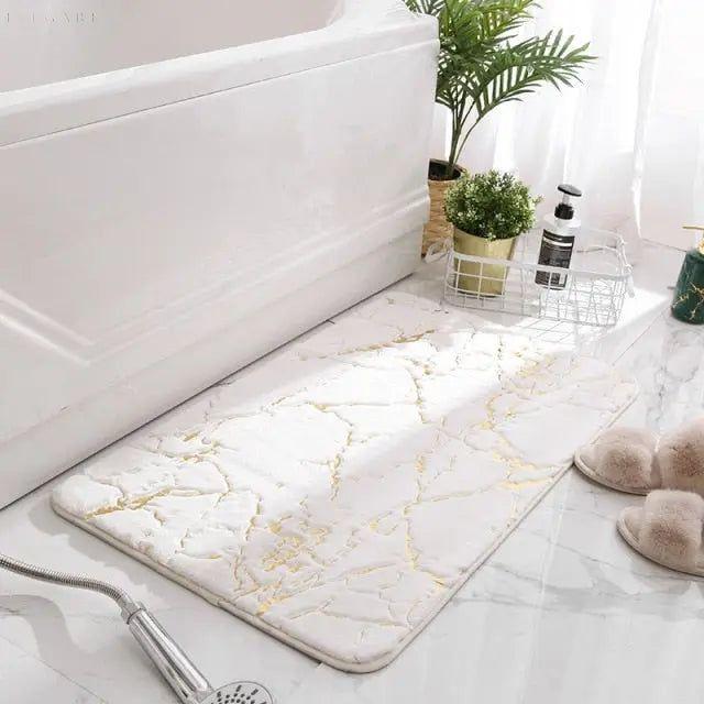 Luxury Marble Style Bathroom Matt - Elegare - - Weiß-40x60cm