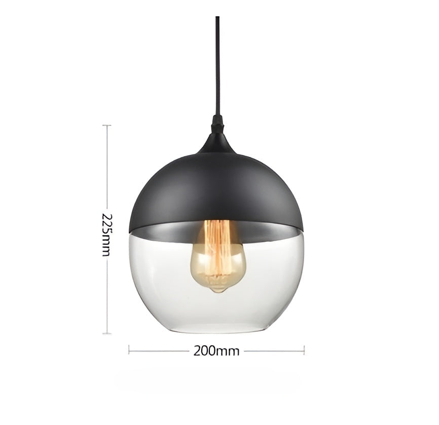 Geometrische Glas-Pendelleuchte – Schwarz & Bernstein | Stilvolle Beleuchtung