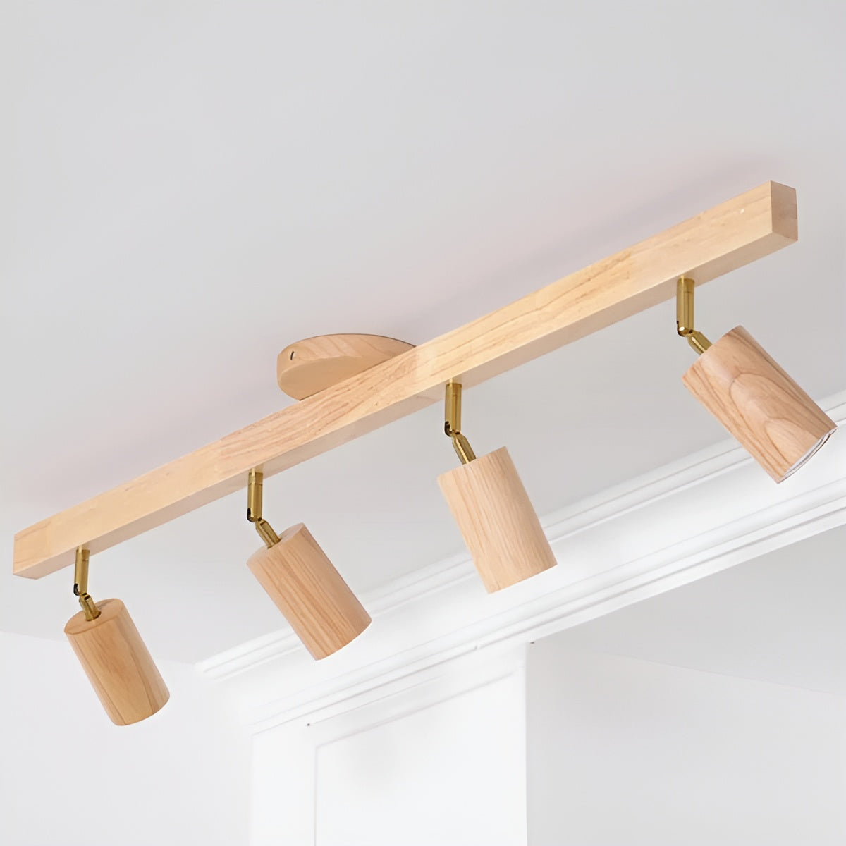 Schienenlampe aus Massivholz – Dekorative LED-Deckenbeleuchtung | Modernes Design für jedes Zimmer