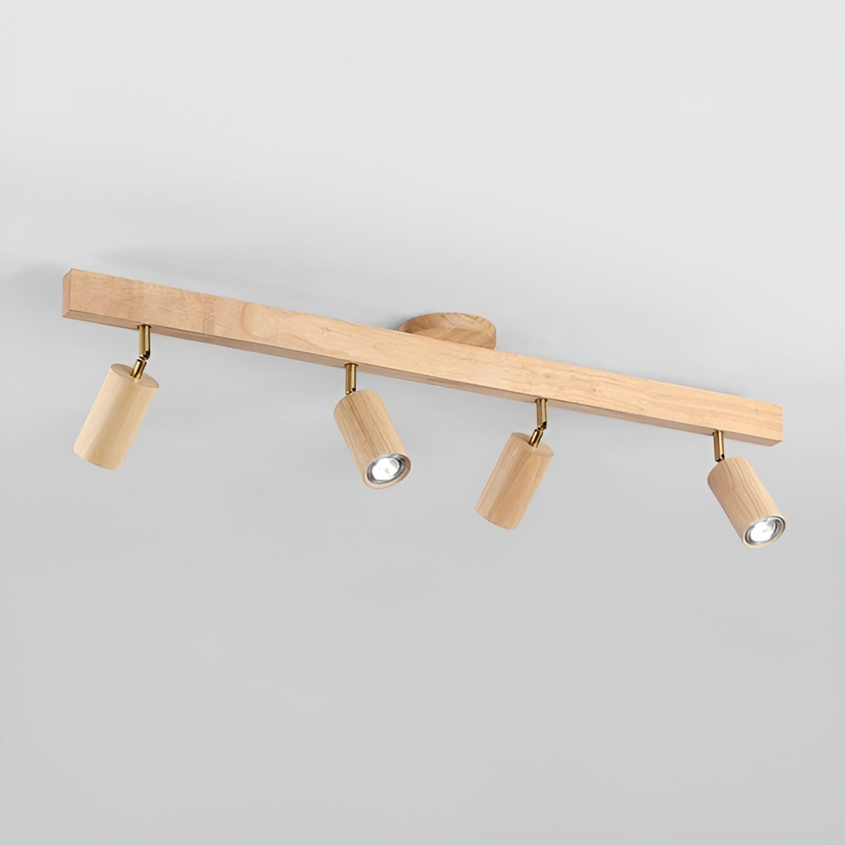 Schienenlampe aus Massivholz – Dekorative LED-Deckenbeleuchtung | Modernes Design für jedes Zimmer