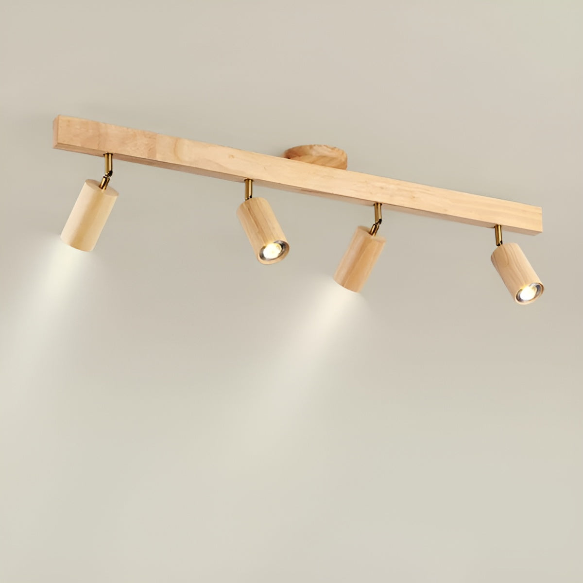 Schienenlampe aus Massivholz – Dekorative LED-Deckenbeleuchtung | Modernes Design für jedes Zimmer