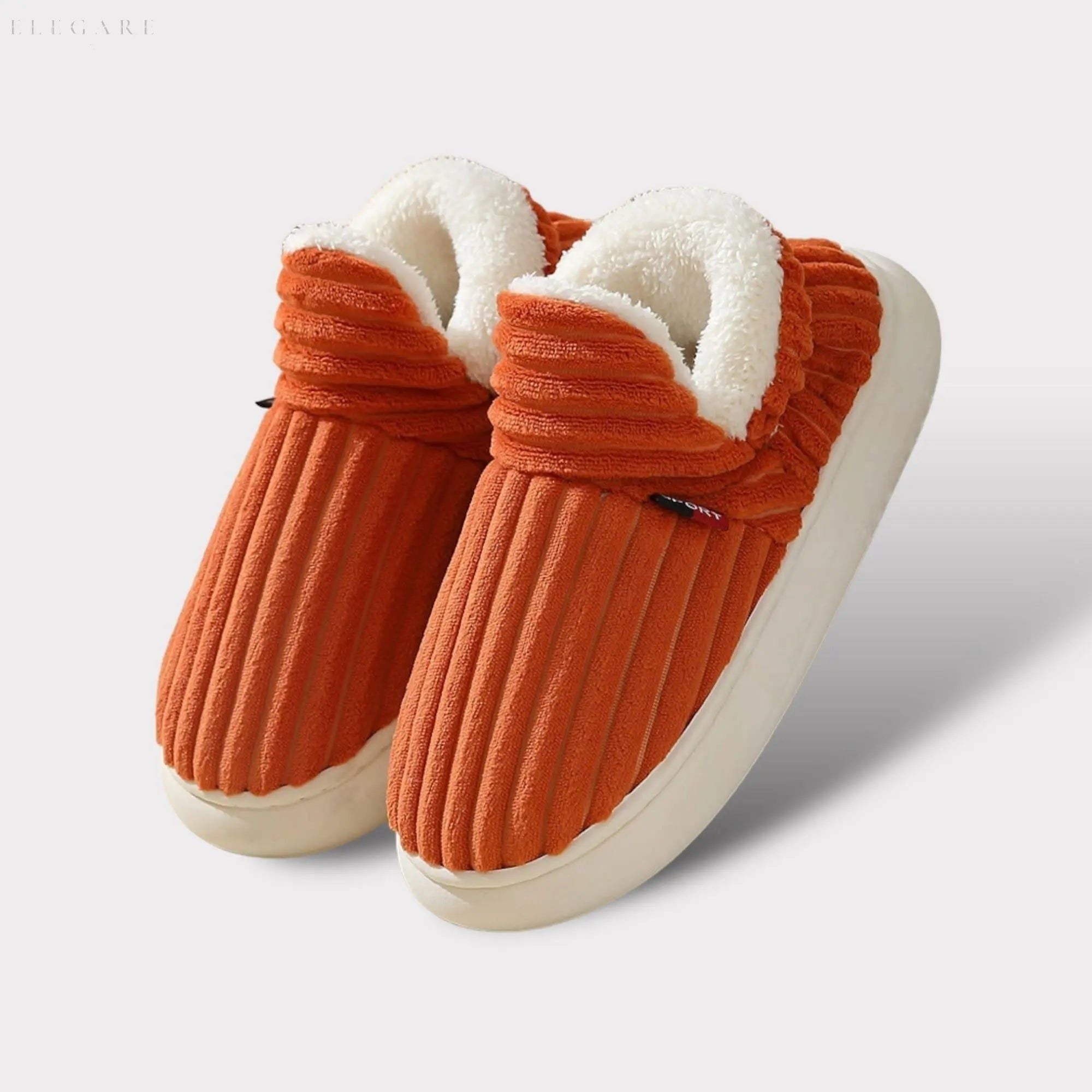 Mira - Weiche & warme Hausschuhe für Damen - Elegare - DEA125 - Orange-42-43-Schuhgröße-40-41