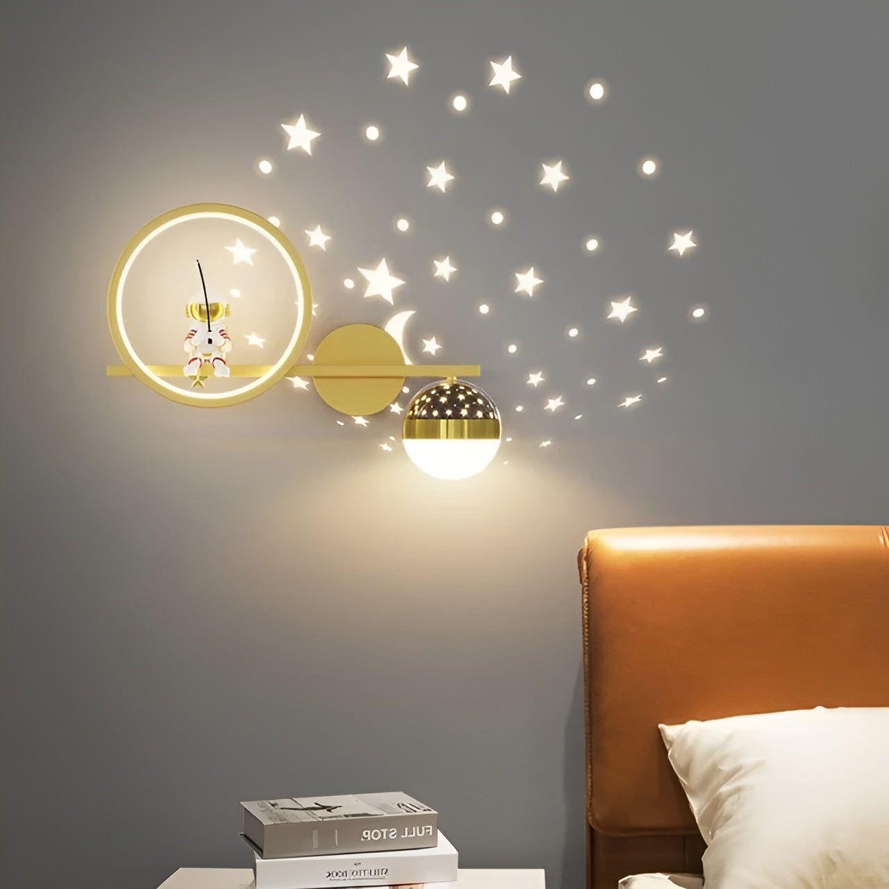 AstroGlow Lamp - Moderne Kinder Sternenhimmel-Projektor LED-Wandlampe Elegare