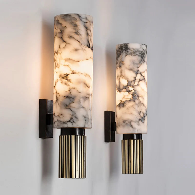 Marmor Wandleuchte – Schmale LED Wandlampe