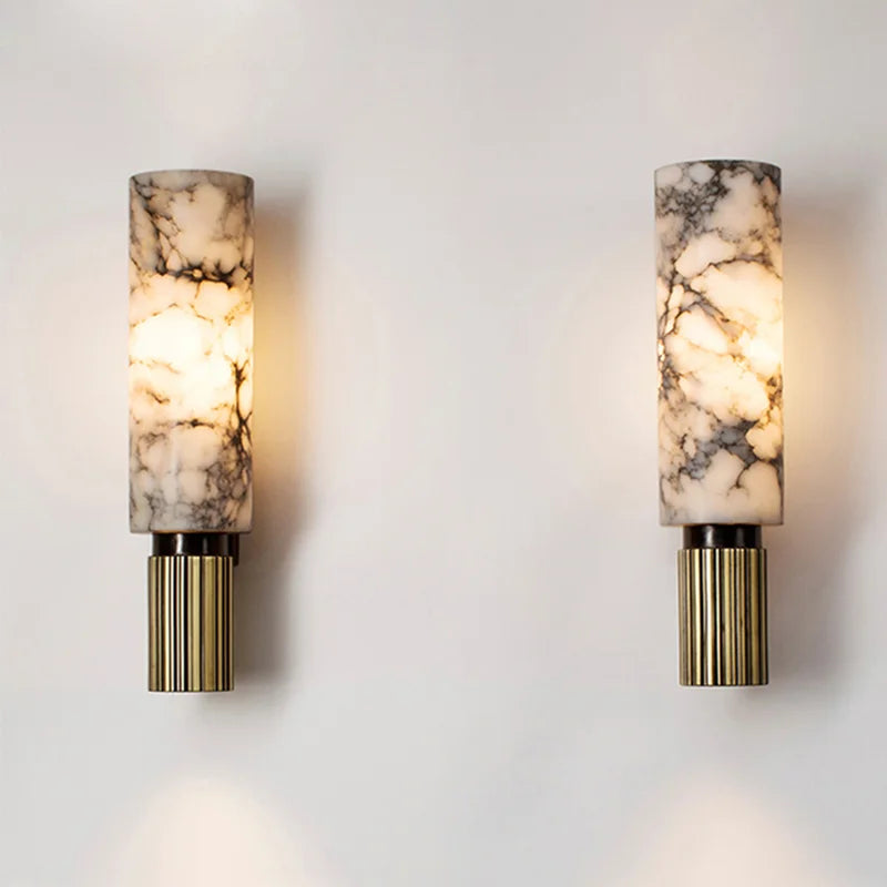 Marmor Wandleuchte – Schmale LED Wandlampe