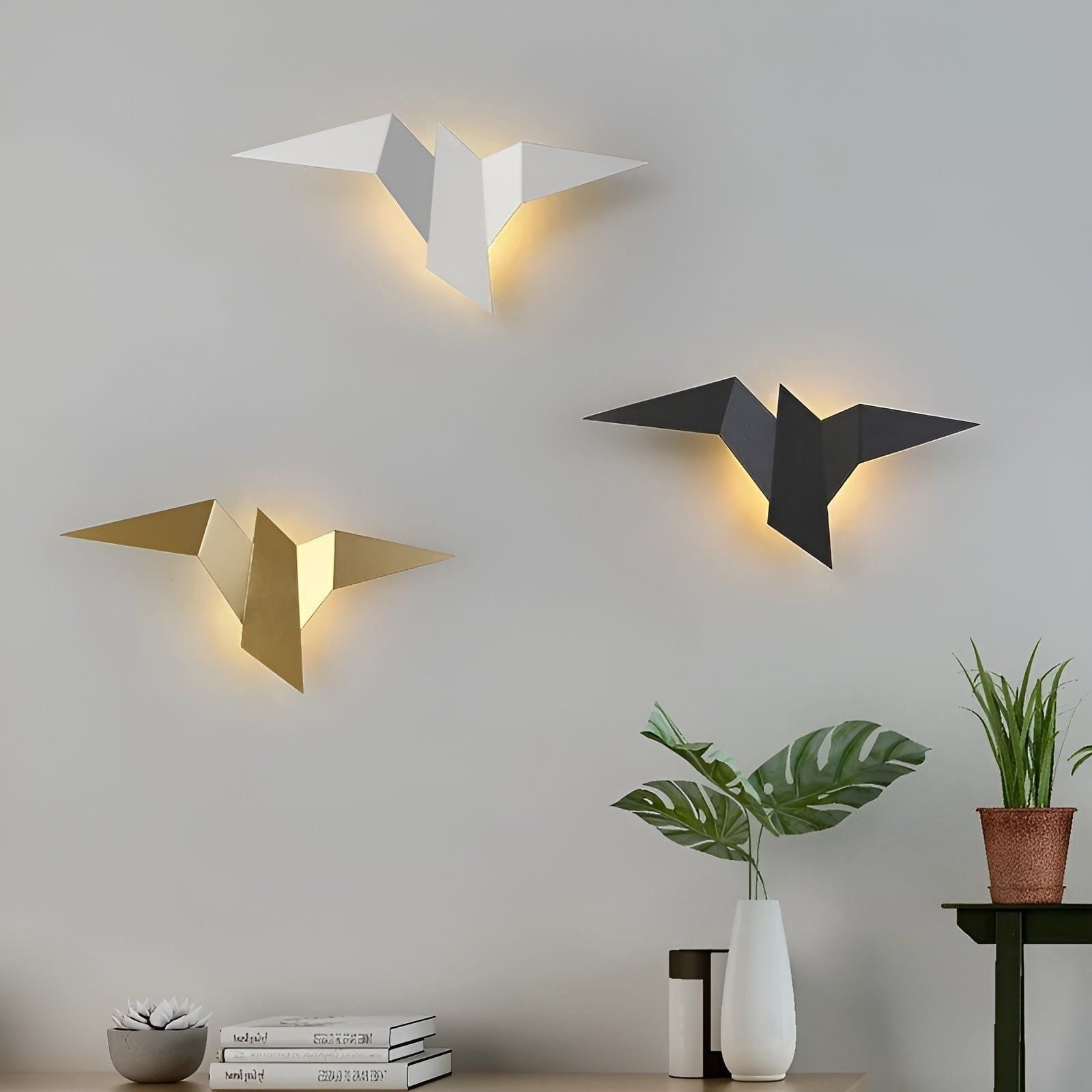 TwinkleGlow Lights – Moderne Nordic LED Vogel Wandlampen Elegare