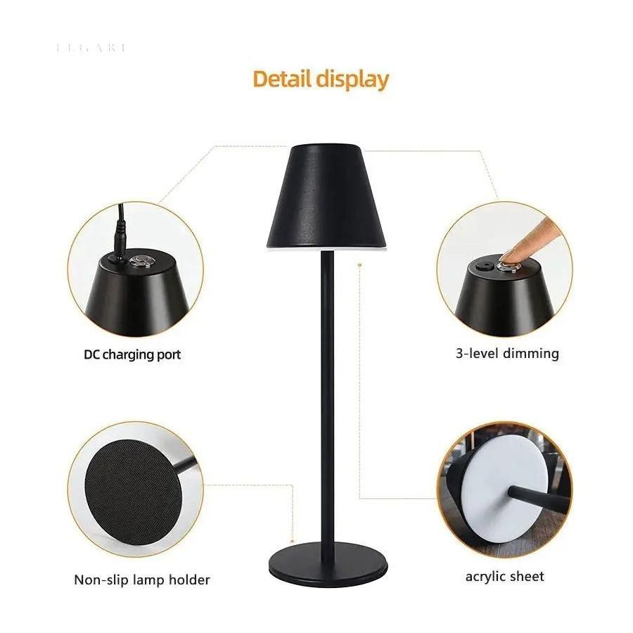 Nordic Sarios - Kabellose wiederaufladbare Lampe - Elegare - DEA128 -