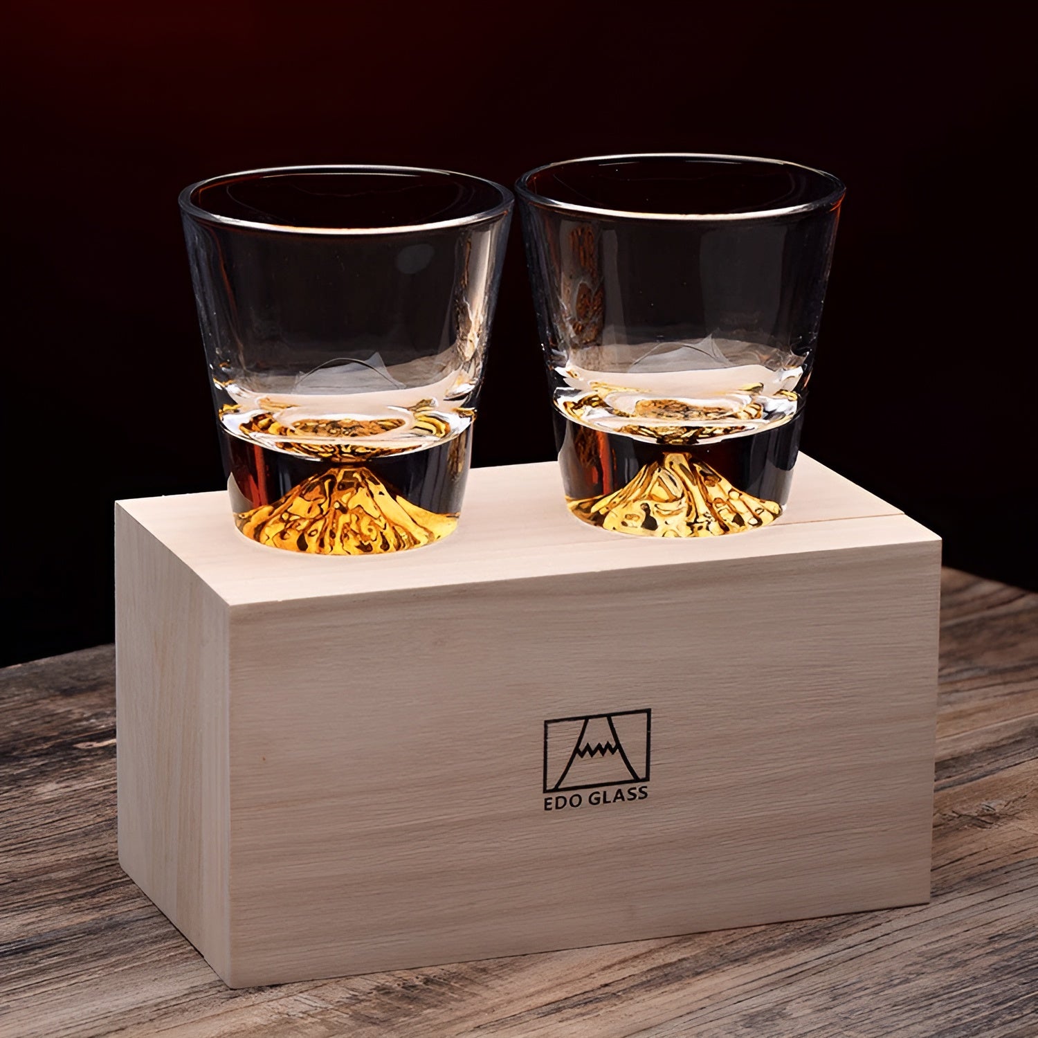 Whiskygläser mit Mount-Fuji-Design – Elegantes Set für Genießer