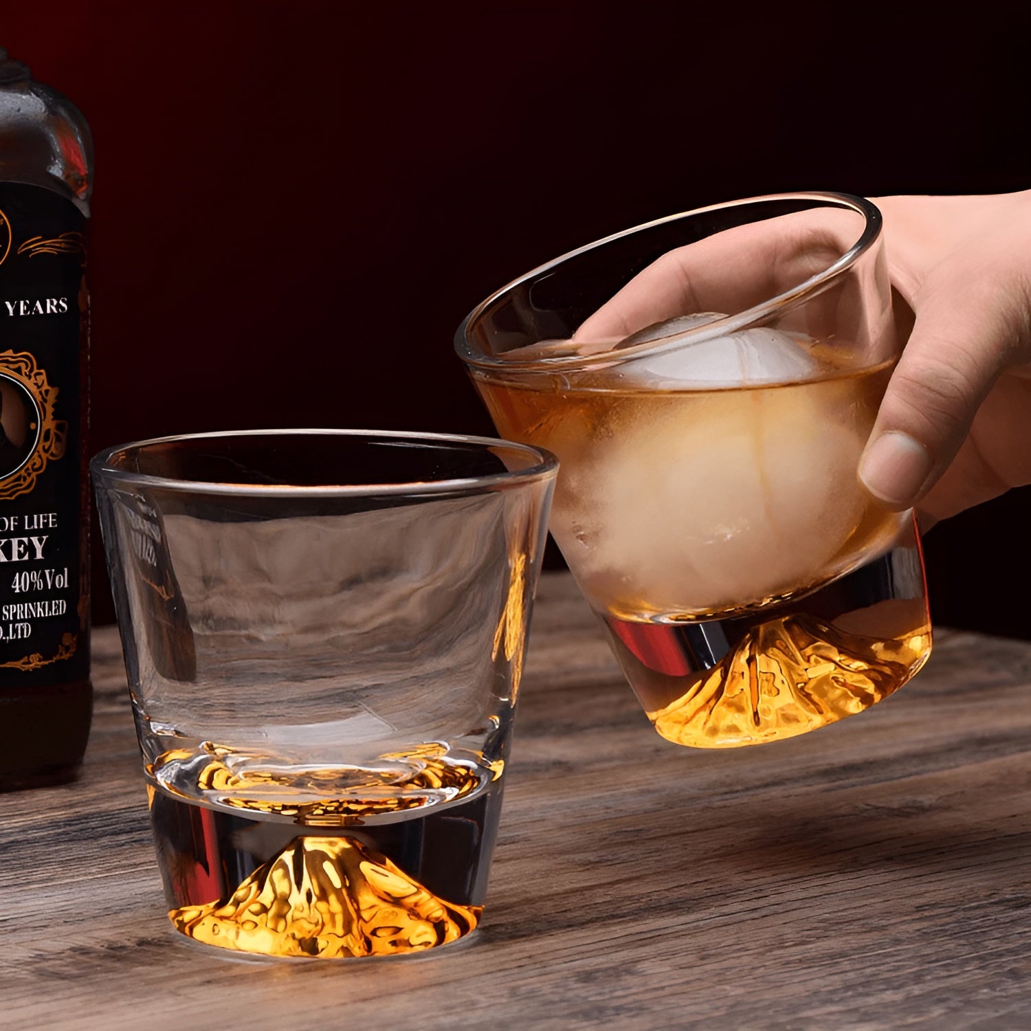 Whiskygläser mit Mount-Fuji-Design – Elegantes Set für Genießer