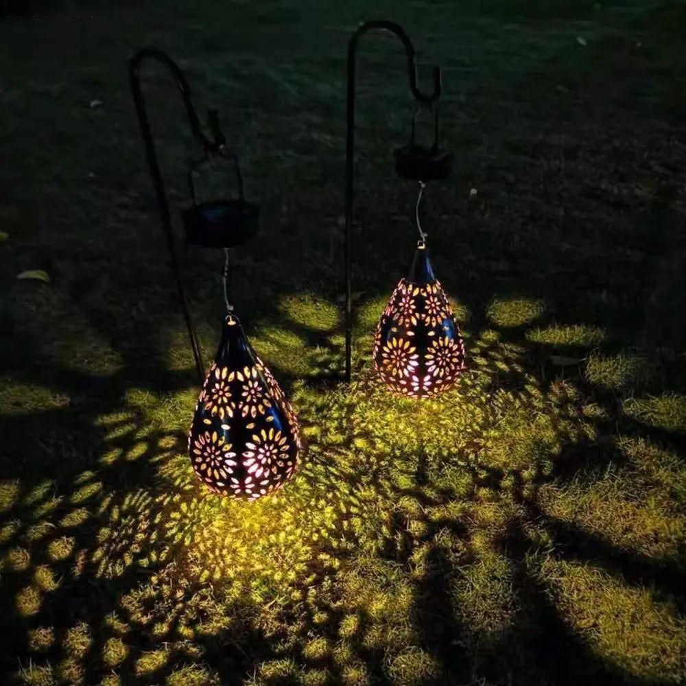 PatioBright Light - Dekorative Solarbetriebene Wasserdichte Außen-Hängelampe Elegare