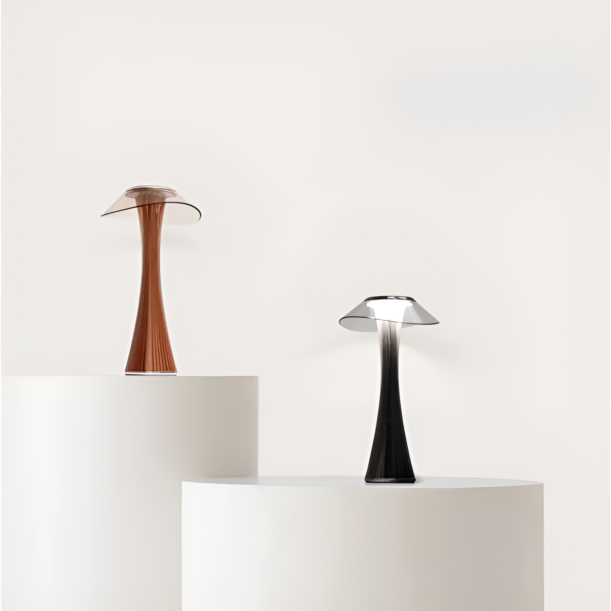 Gior Tischlampe - Wiederaufladbar Italienisch Kristall Nachttischlampe mit Smart Touch - Tischlampe