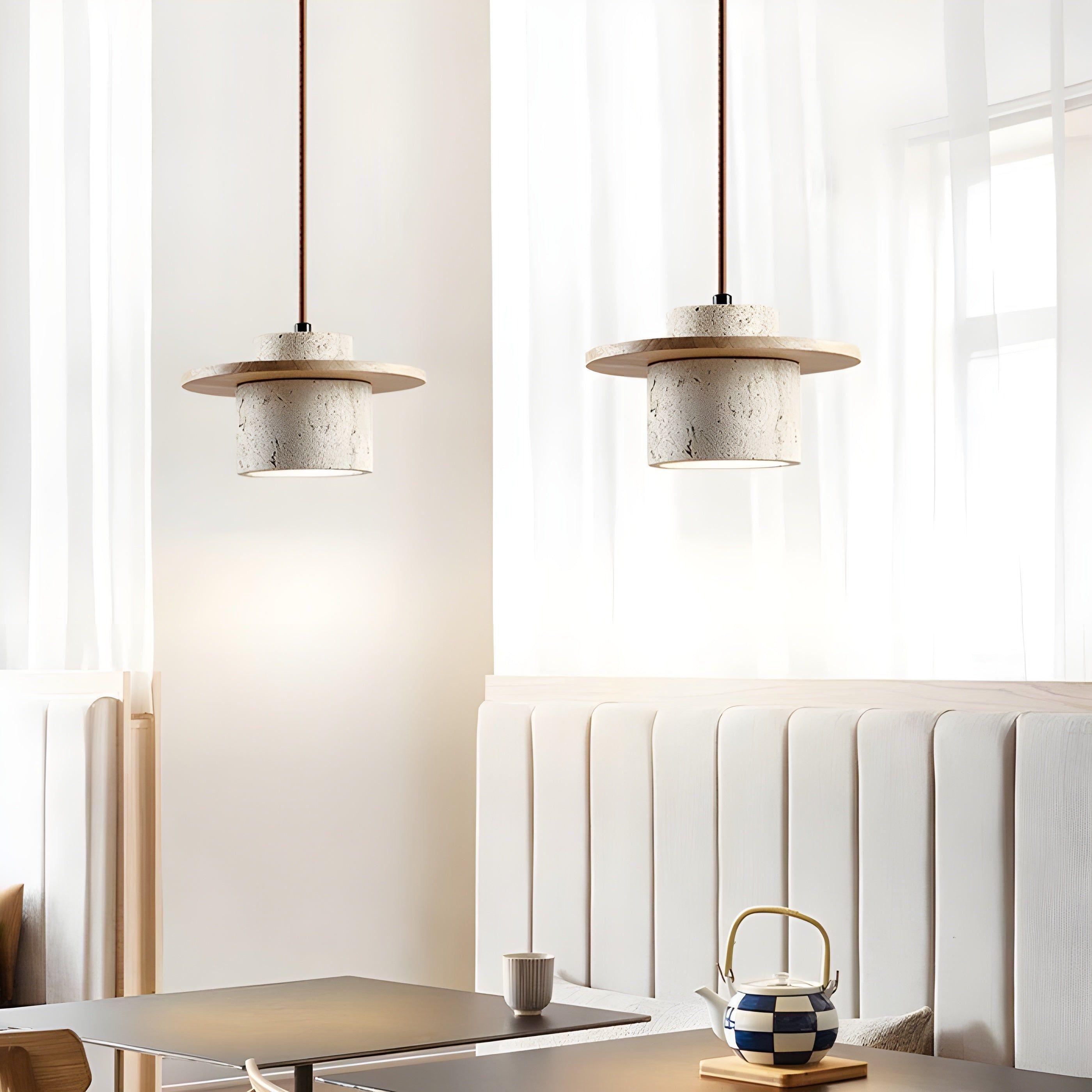 Naturstein Tischlampe – Handgefertigt im Wabi-Sabi-Stil | Warmes, Stimmungsvolles Licht