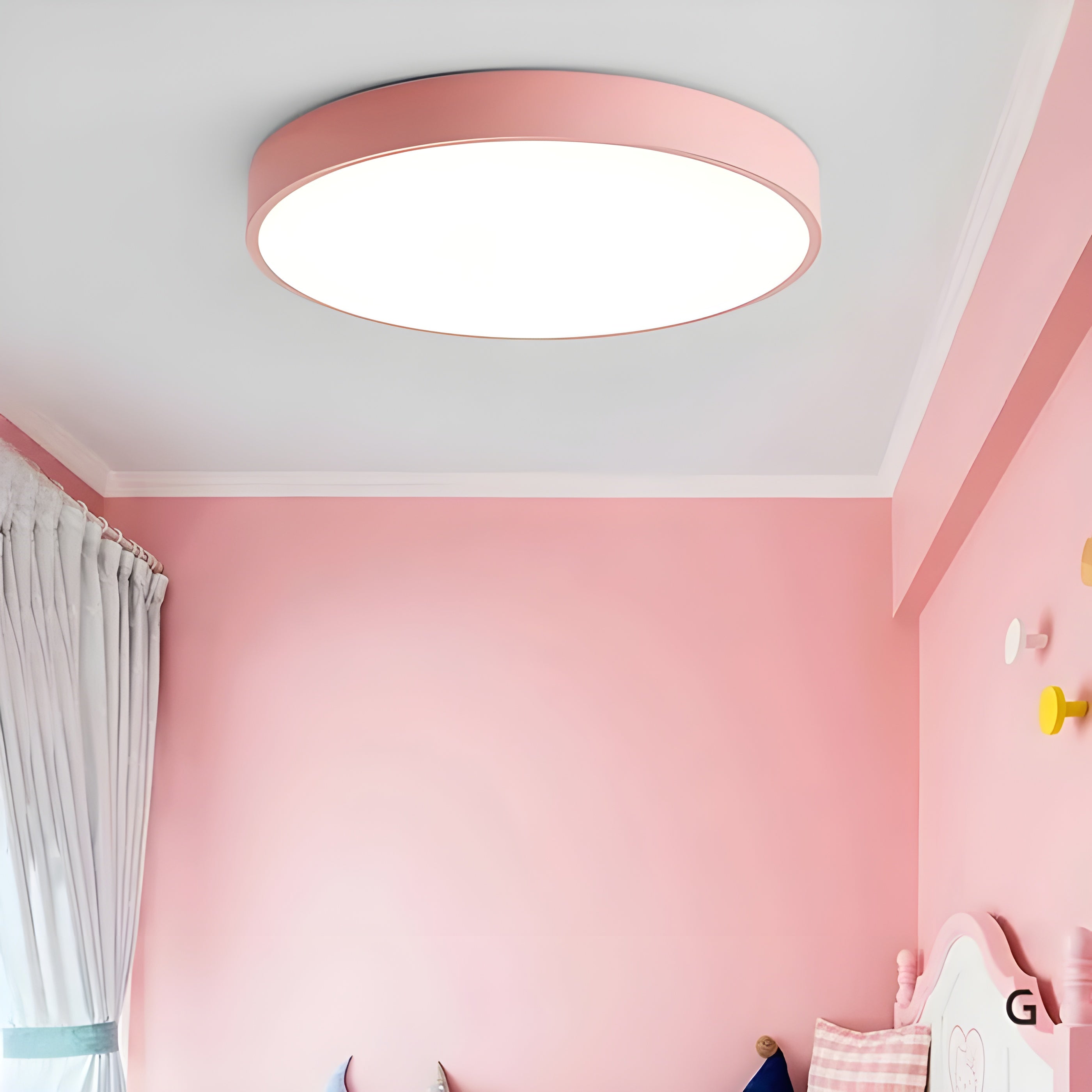 LED-Deckenleuchte aus Holz - Dekorativ & Modern sanften Macaronfarben Skandinavisches Design