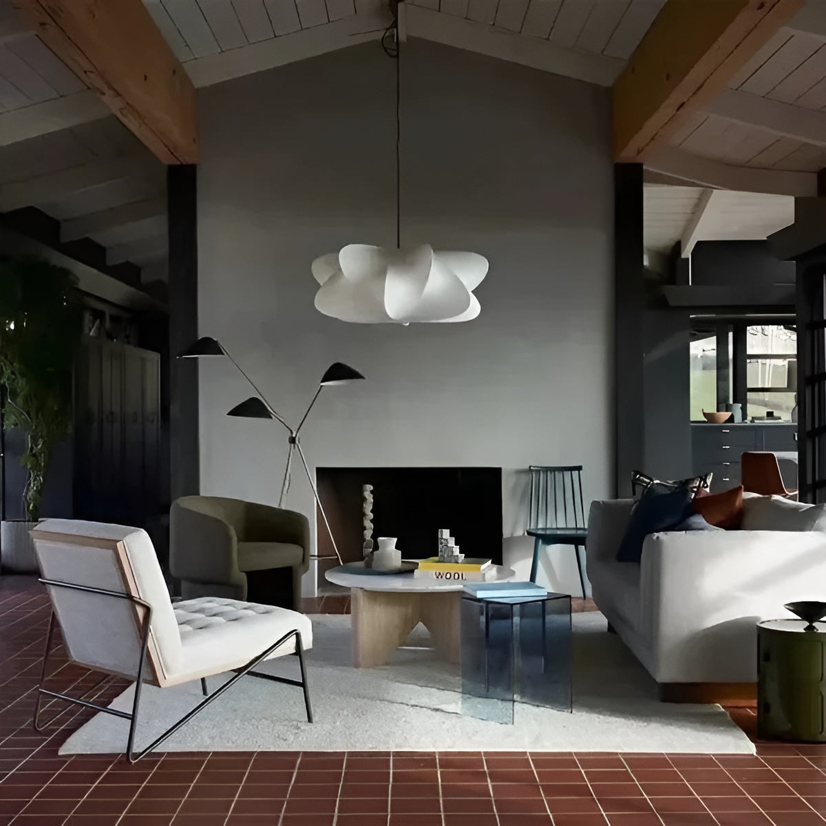 Seiden-Pendelleuchte – Elegantes Wabi-Sabi-Design | Sanftes, Warmes Licht für Wohnzimmer & Essbereich