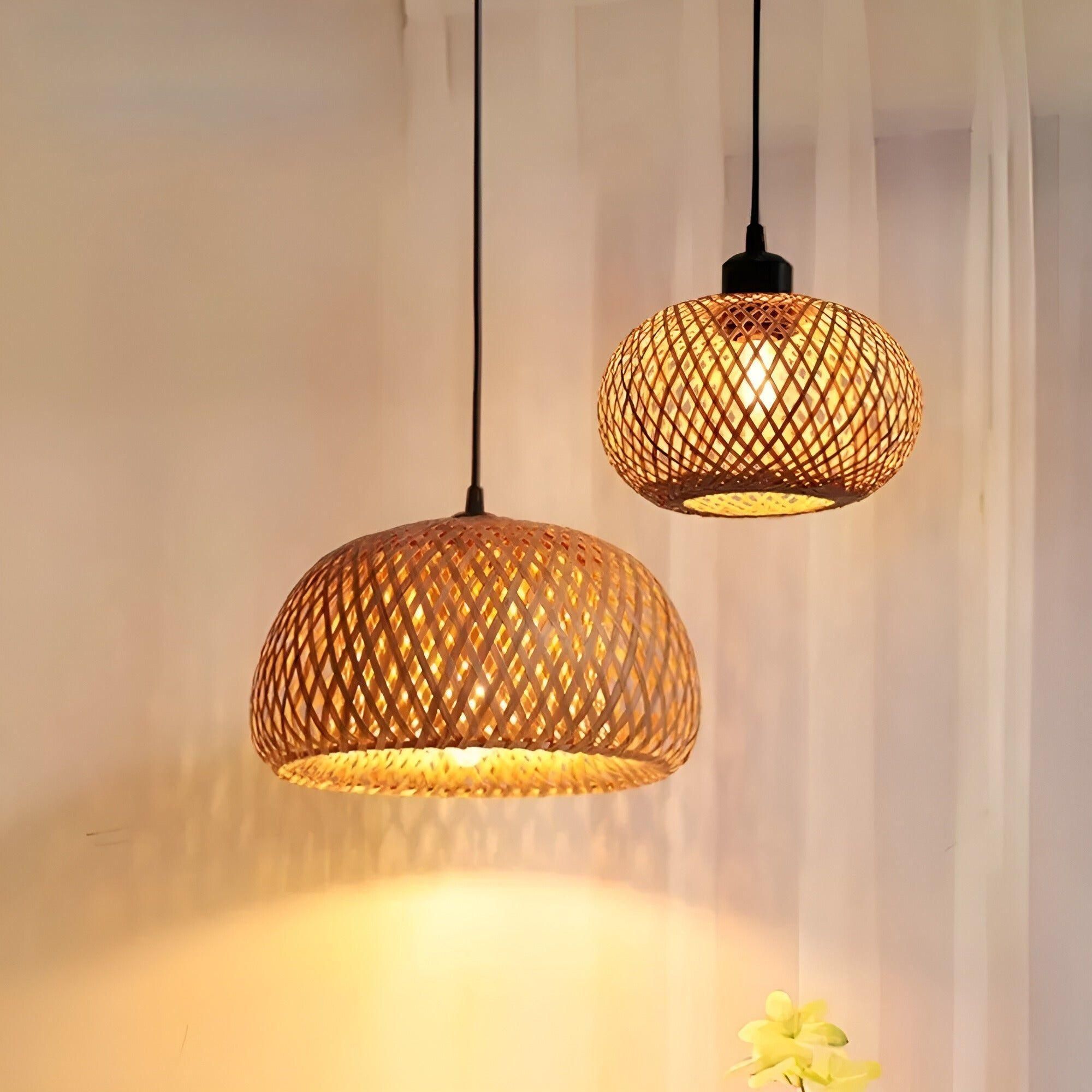 Rattan Lampenschirm Flasche  Naturdesign, Geflochten, Von Flechtkunst  Und Mbelbau, Deutschland Lampenschirm Boho