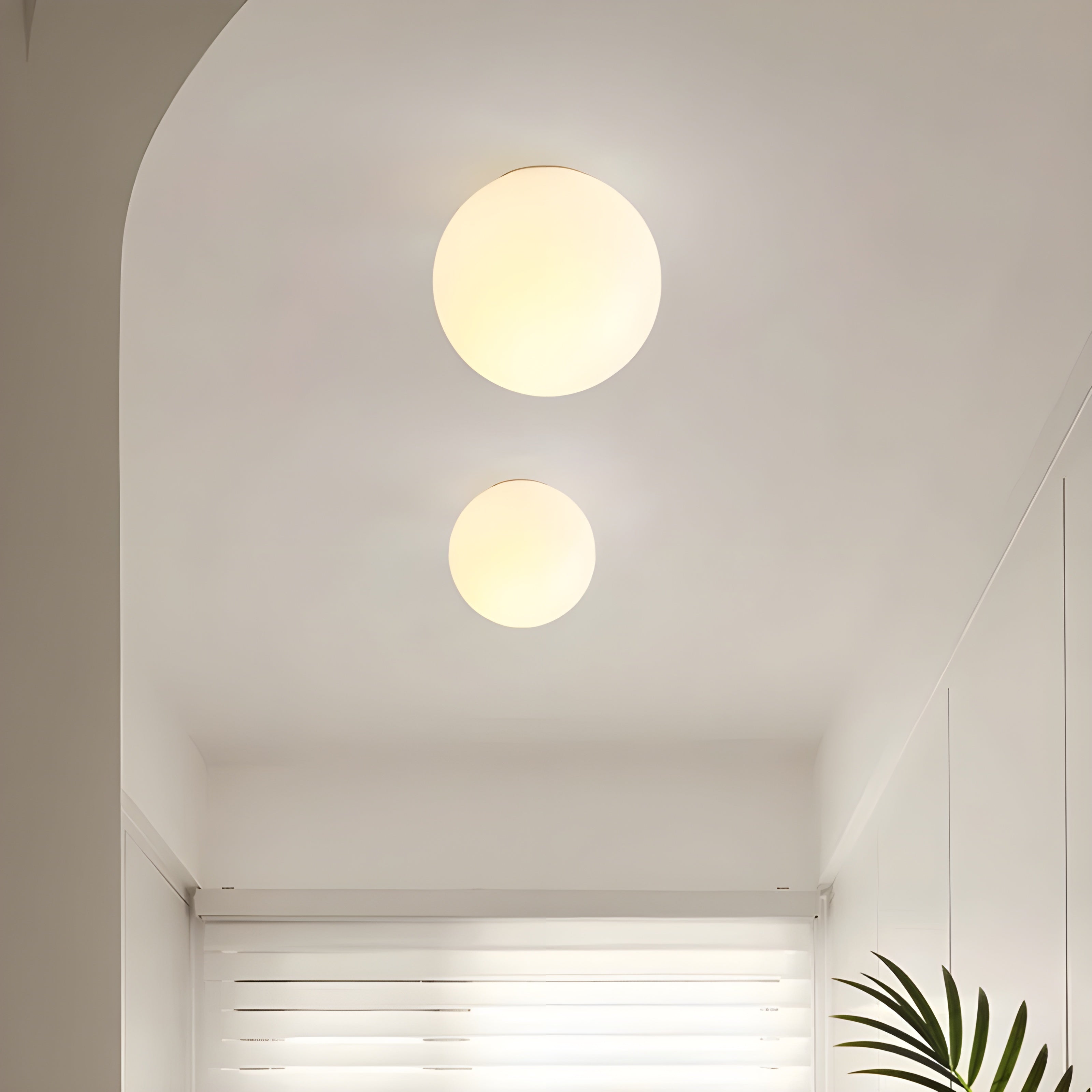 Runde Glas Wandleuchte – Moderne LED-Lampe für Wohnzimmer oder Flur