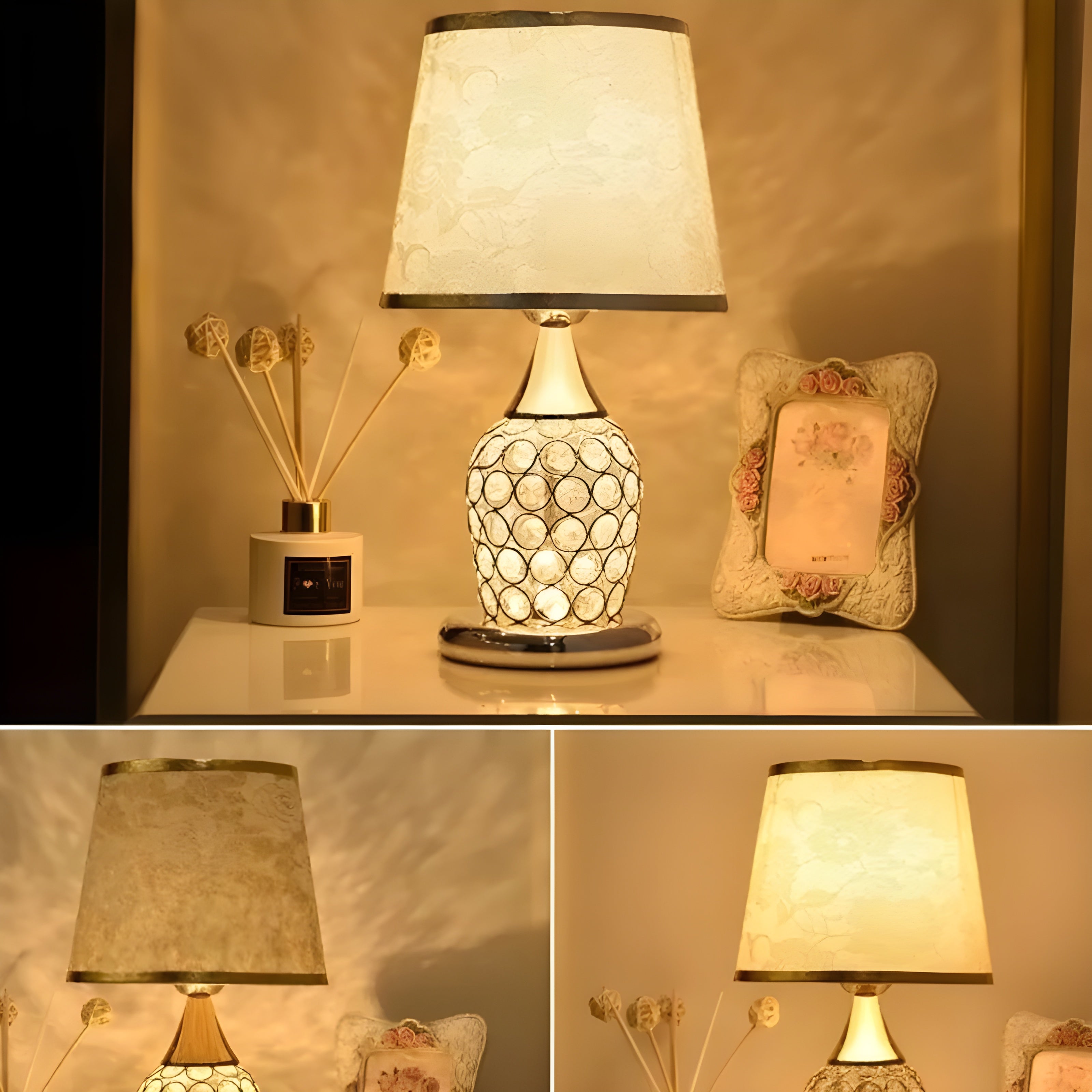 EnchantedAura Lampe – Moderne Kristalltischlampe