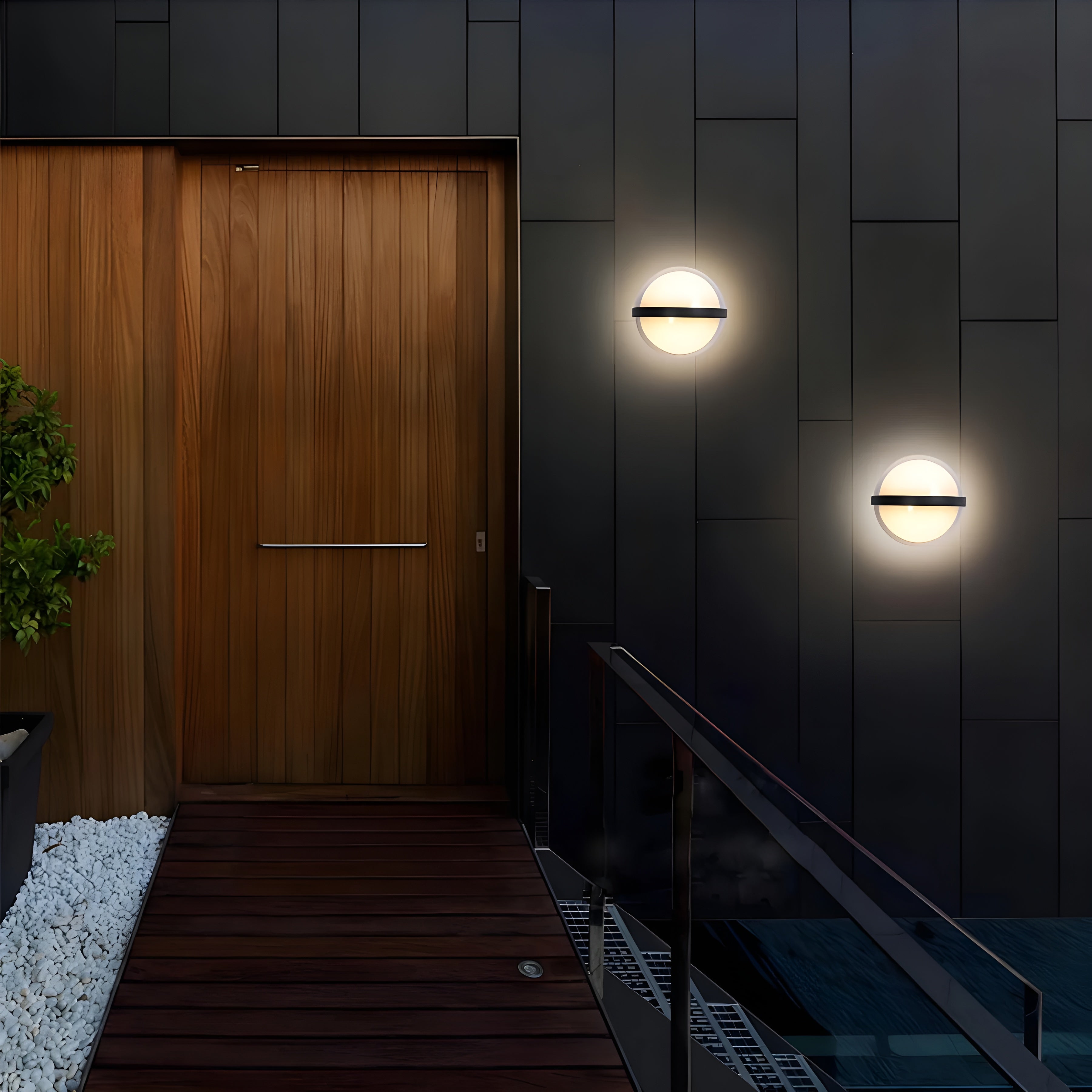 Runde LED Wandleuchte für Außen – Wasserdicht und Modern | Ideal für Garten, Balkon & Eingang